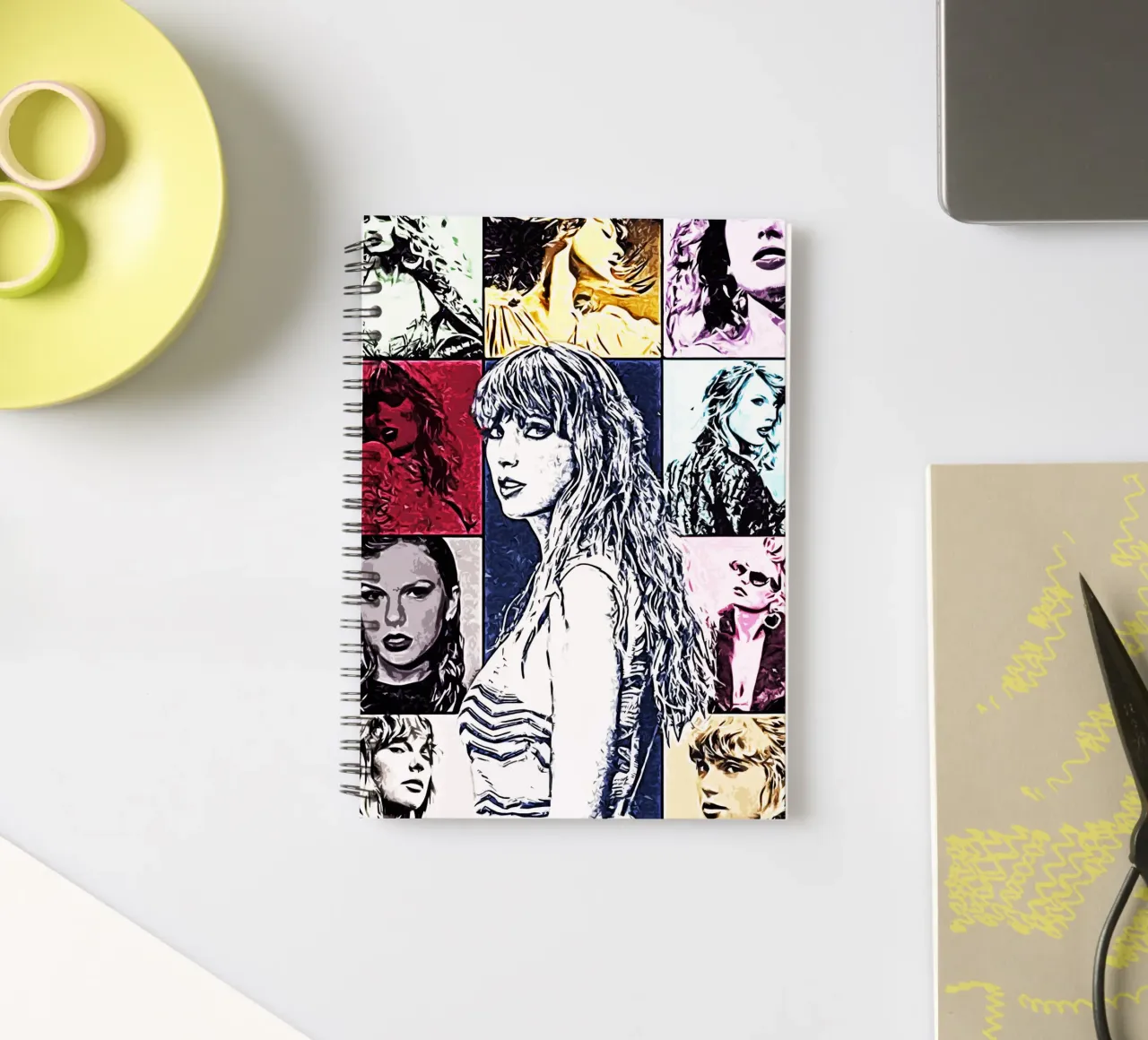 Taylor Swift Pop Art Art spiral notebook by music soul