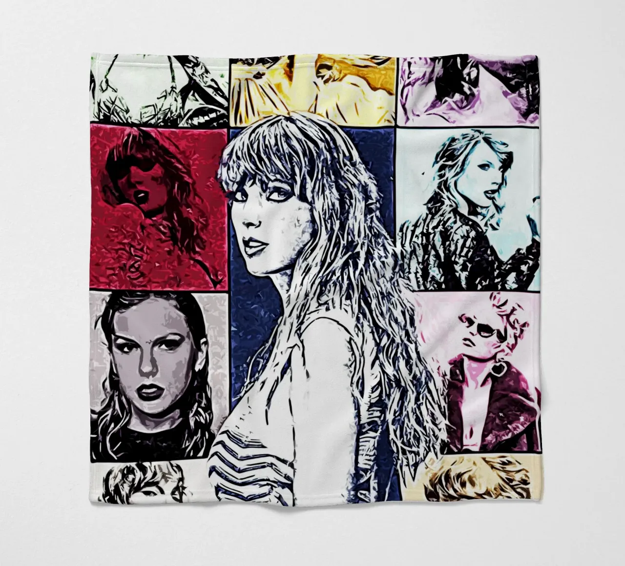 Arte pop di Taylor Swift coperta in pile da music soul