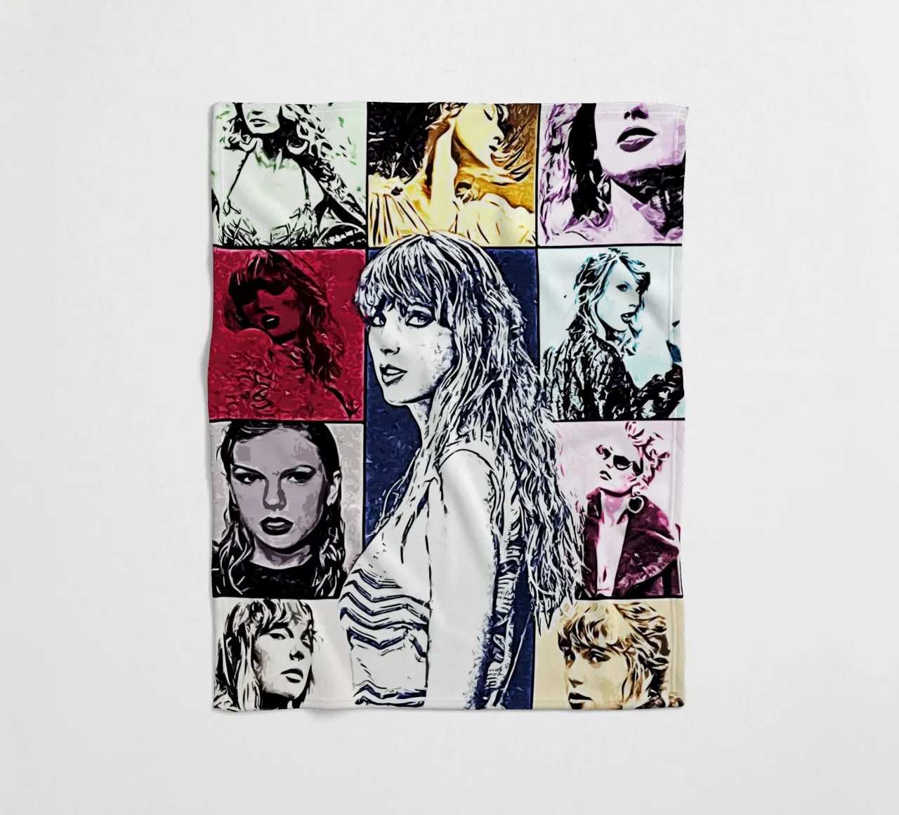 Arte pop di Taylor Swift coperta in pile da music soul