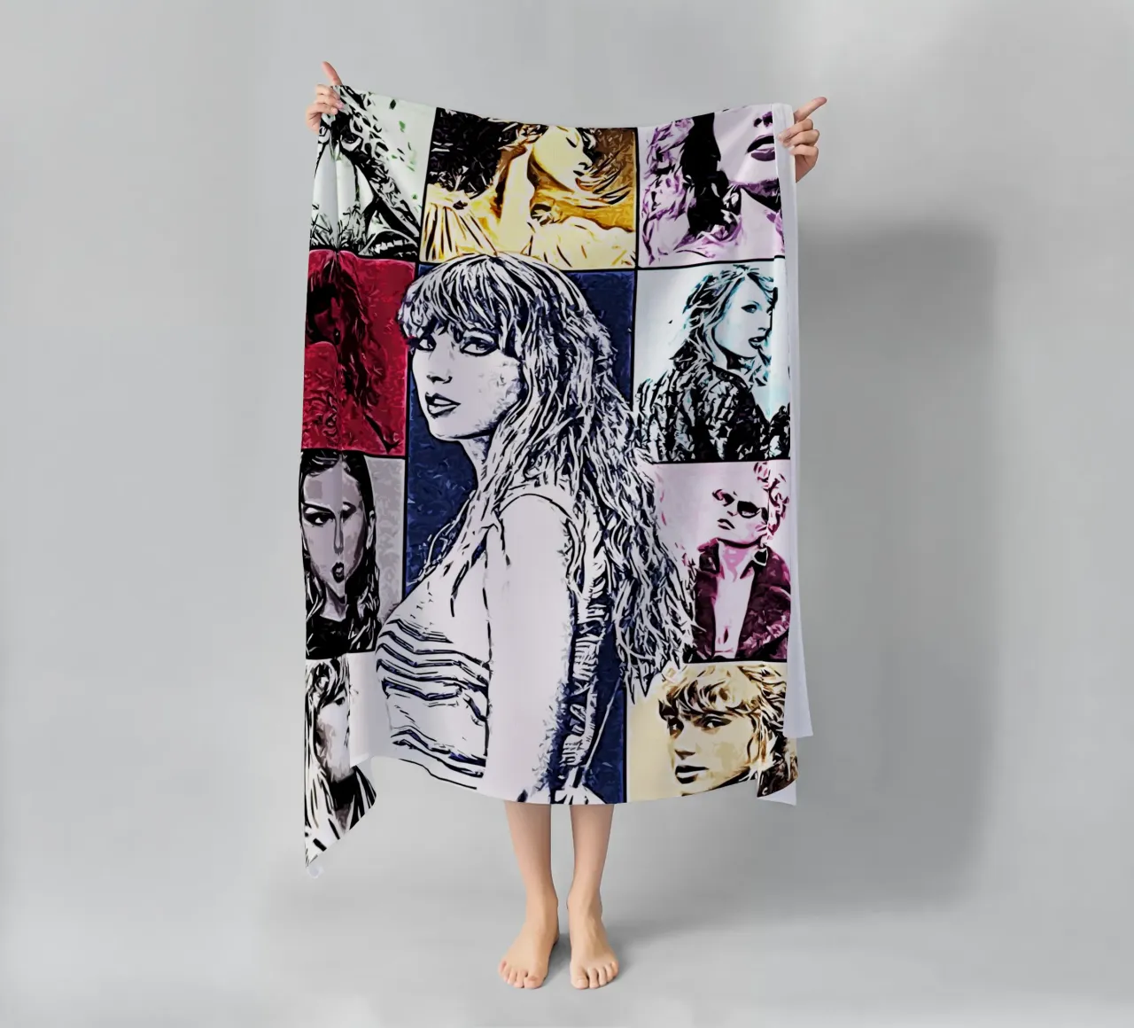 Arte pop di Taylor Swift telo mare da music soul