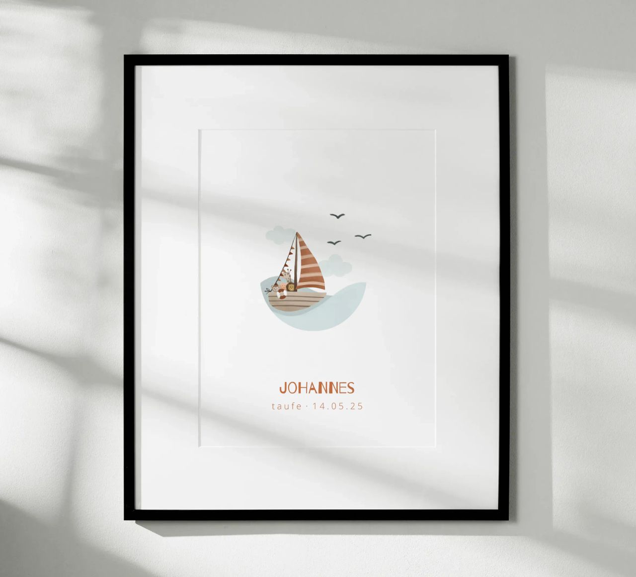 Voilier poster avec cadre en plastique de Kartenliebe