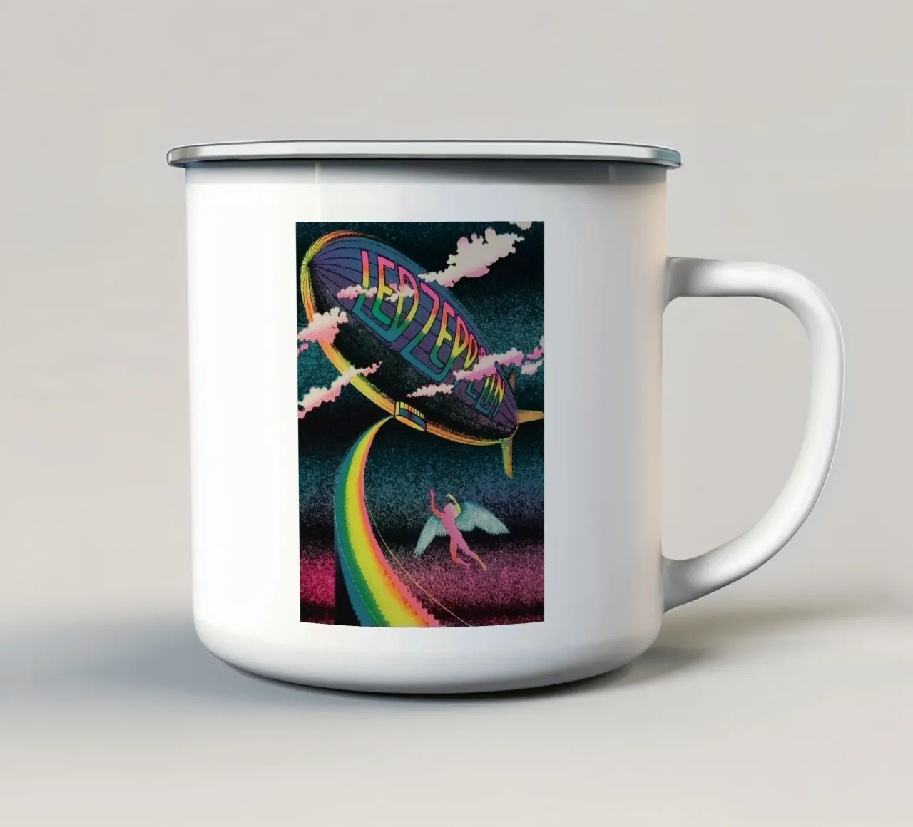 led zeppelin band tazza in smalto da vanhesling