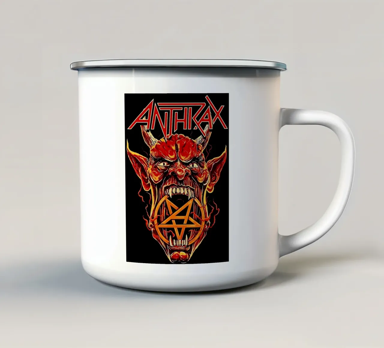 groupe anthrax mug en émail de vanhesling