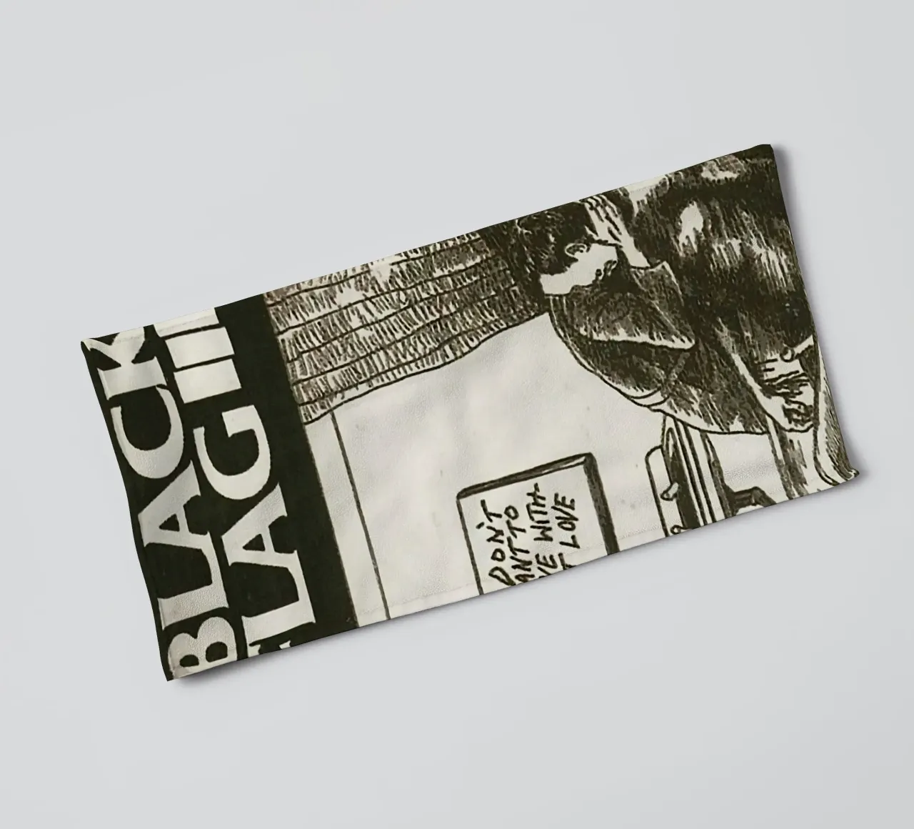bande de drapeaux noirs serviette de bain de vanhesling