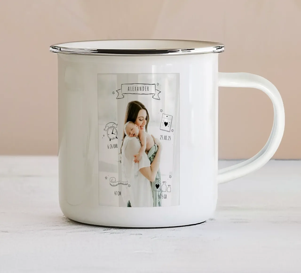 Picture Perfect tazza in smalto da Kartenliebe
