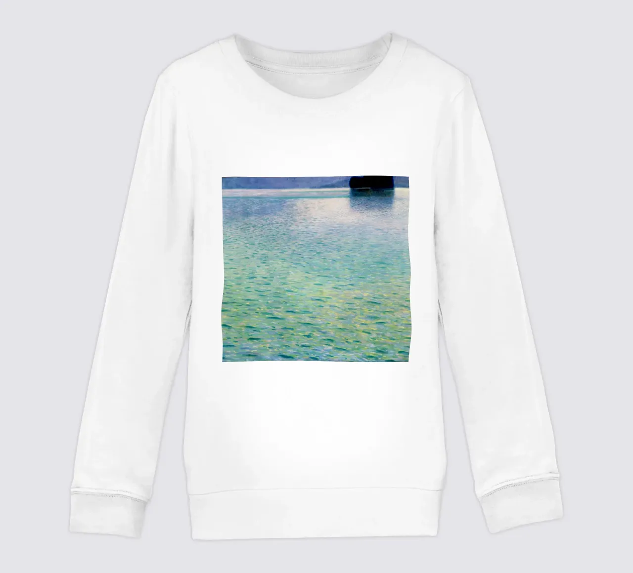 Island in the Attersee (1902) by Gustav Klimt kids sweatshirt by Gustav Klimt ART Prints