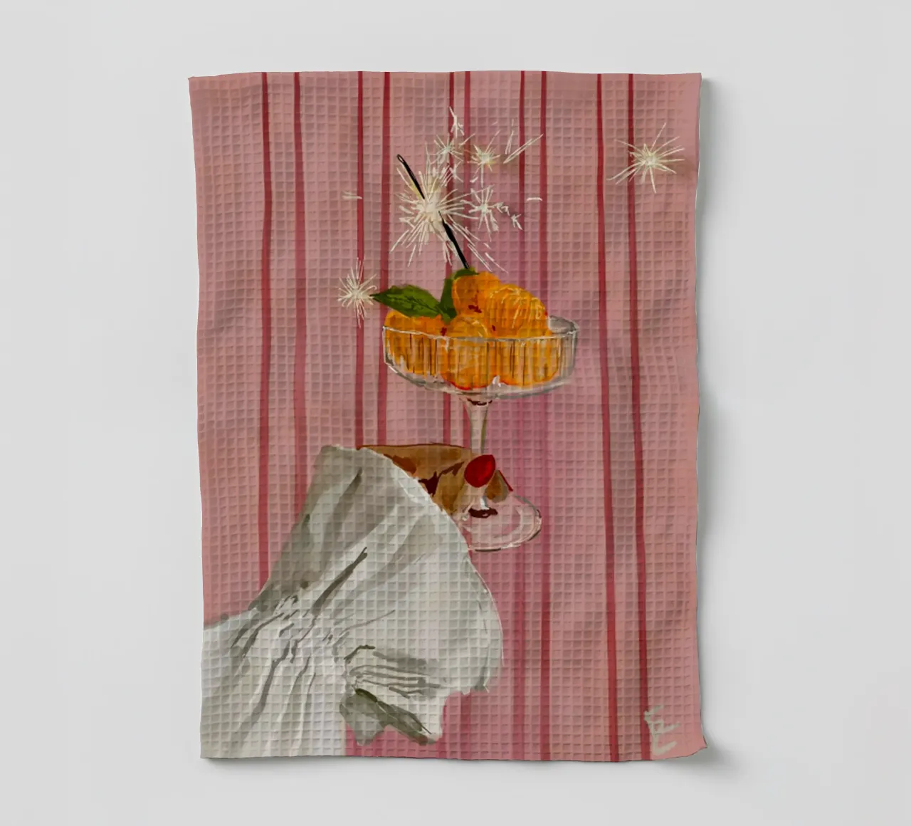 Tangerine festive torchon de willy shop