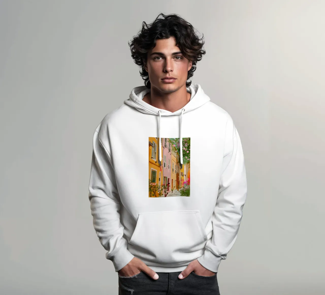 Strada colorata felpa con cappuccio da willy shop