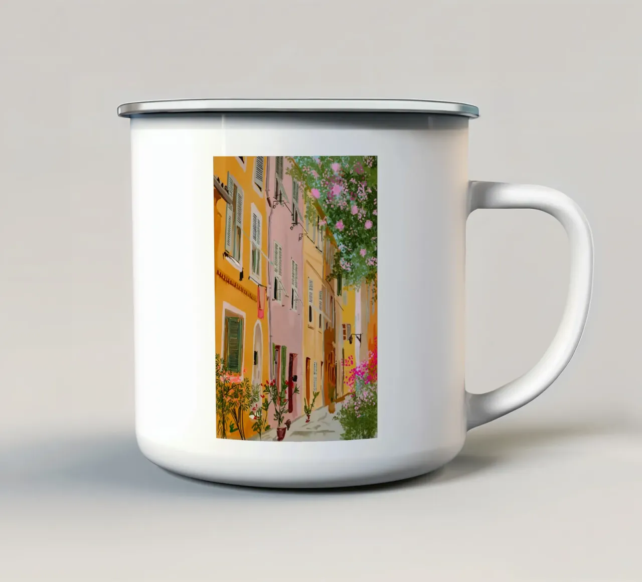 Strada colorata tazza in smalto da willy shop