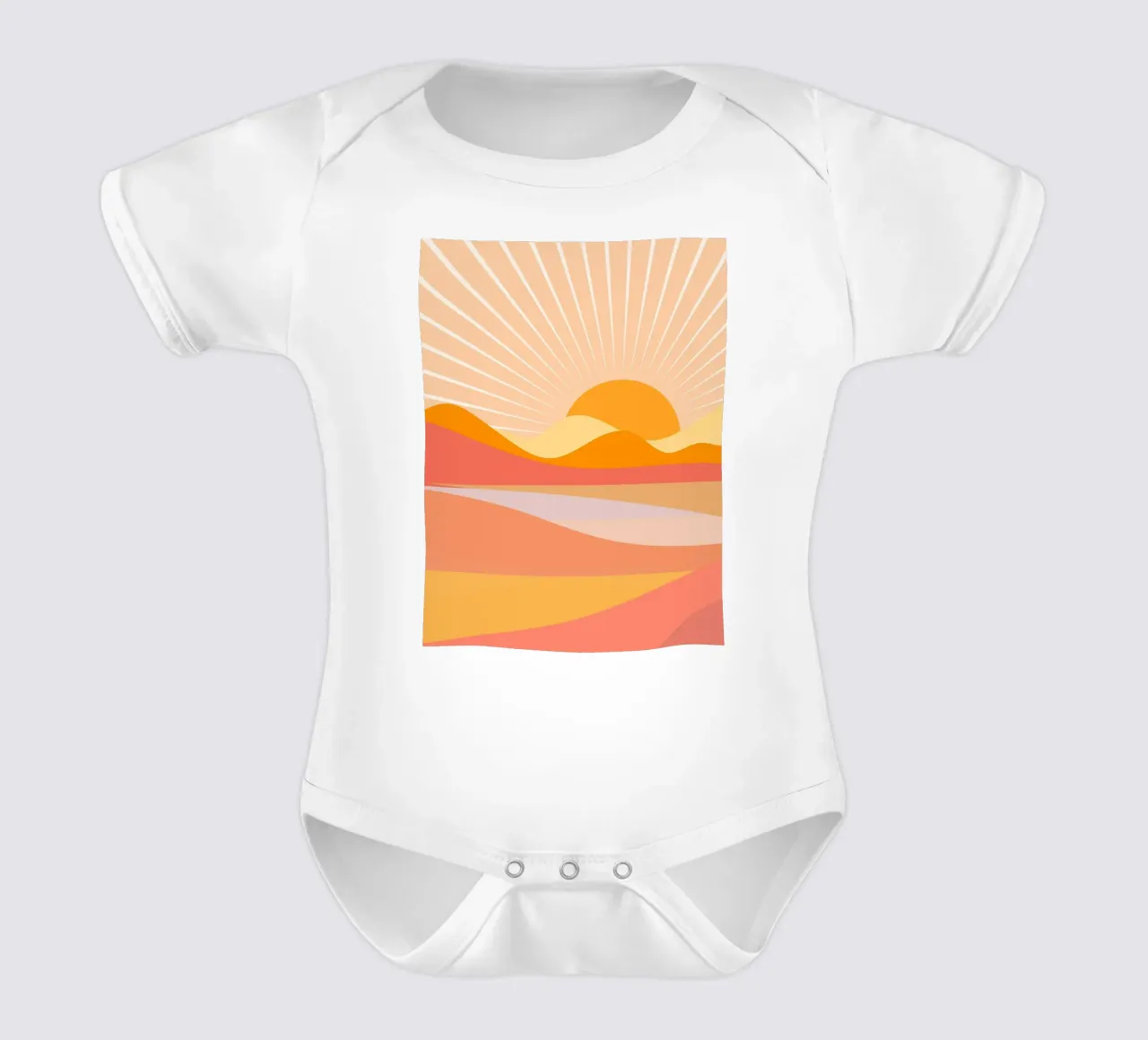 Alba sulle colline body neonato maniche corte da LeaDArt