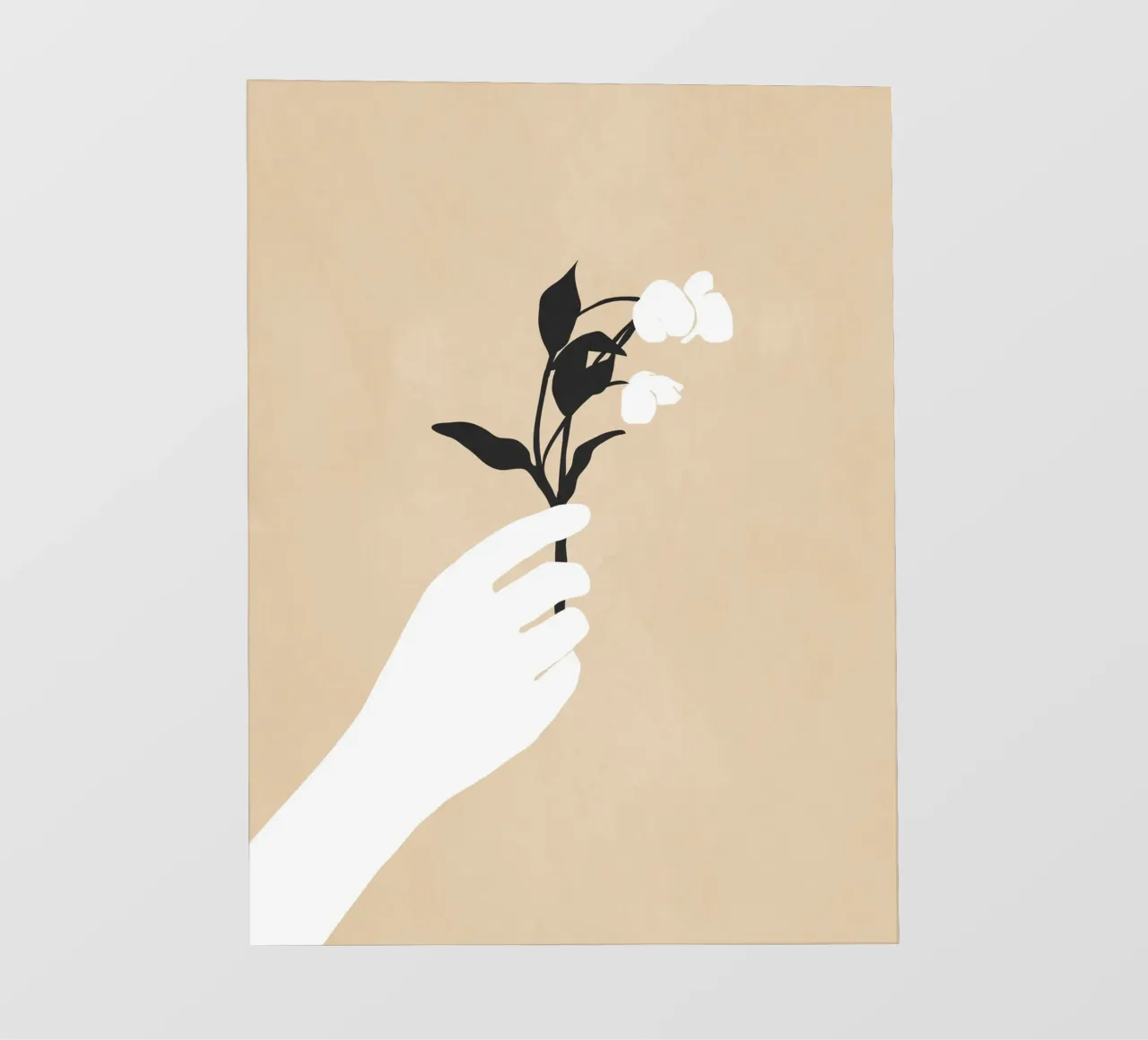 Tenere in mano un fiore telo in pvc da LeaDArt