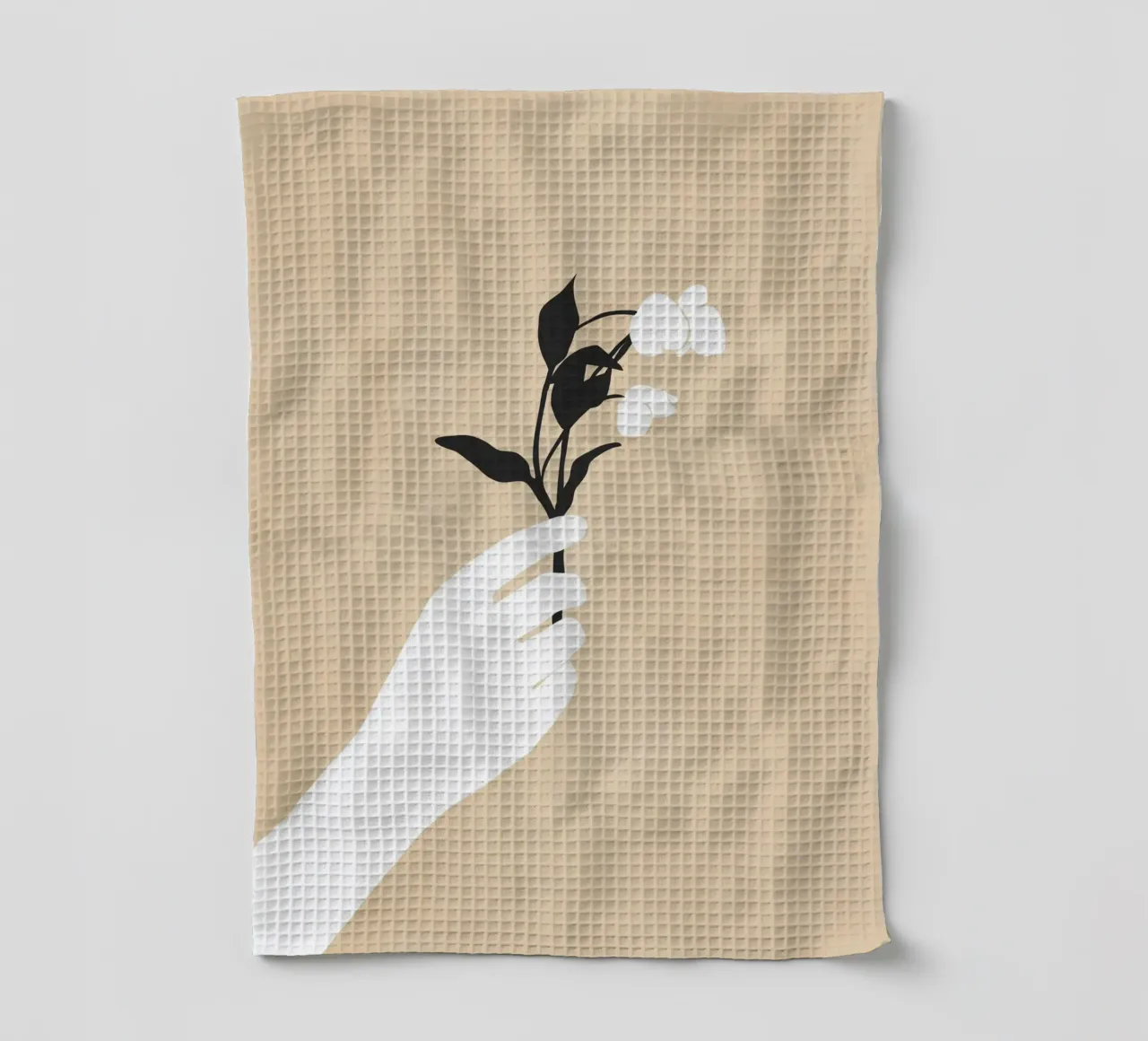Tenere in mano un fiore canovaccio da cucina da LeaDArt