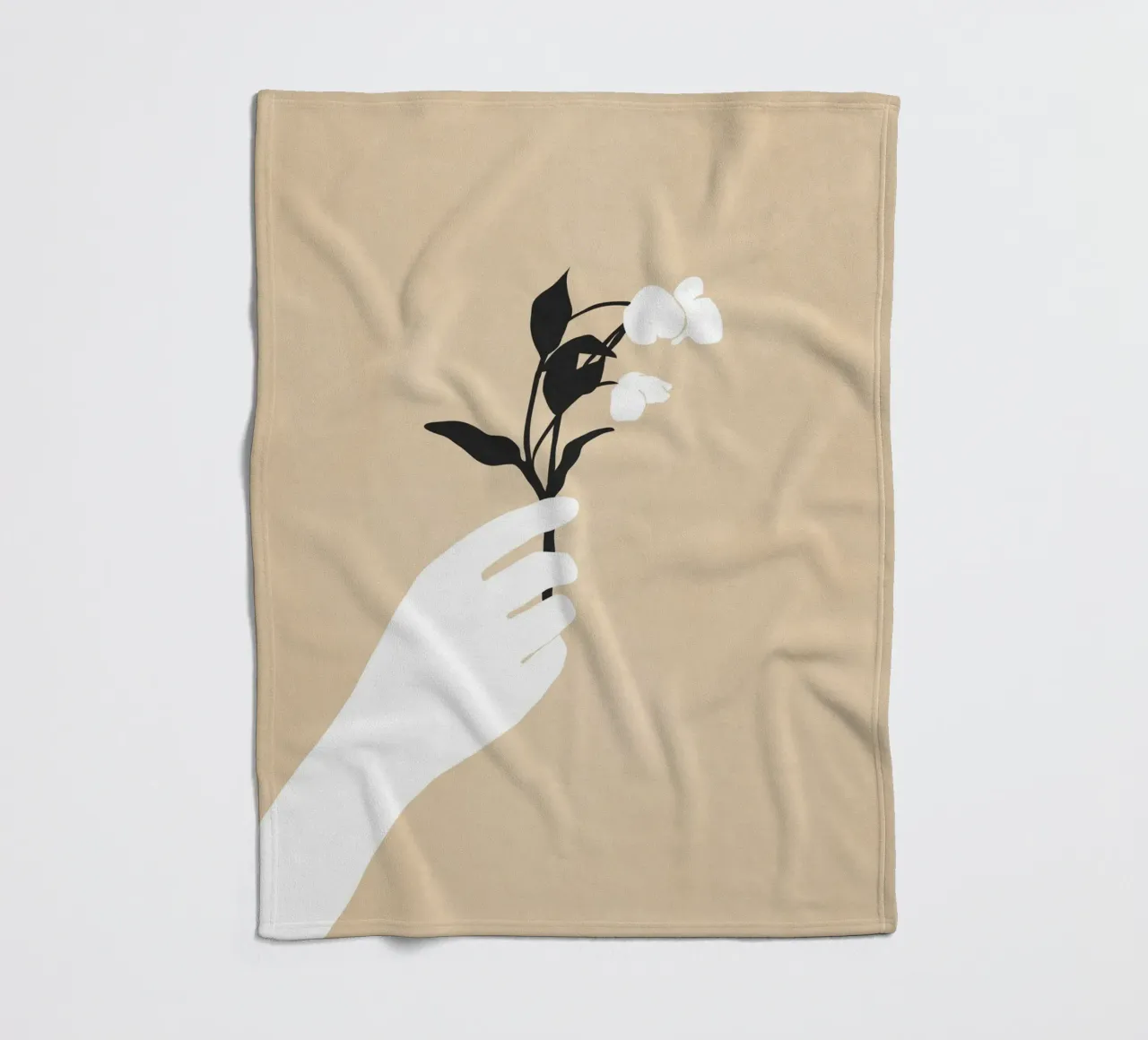 Tenere in mano un fiore coperta in pile da LeaDArt