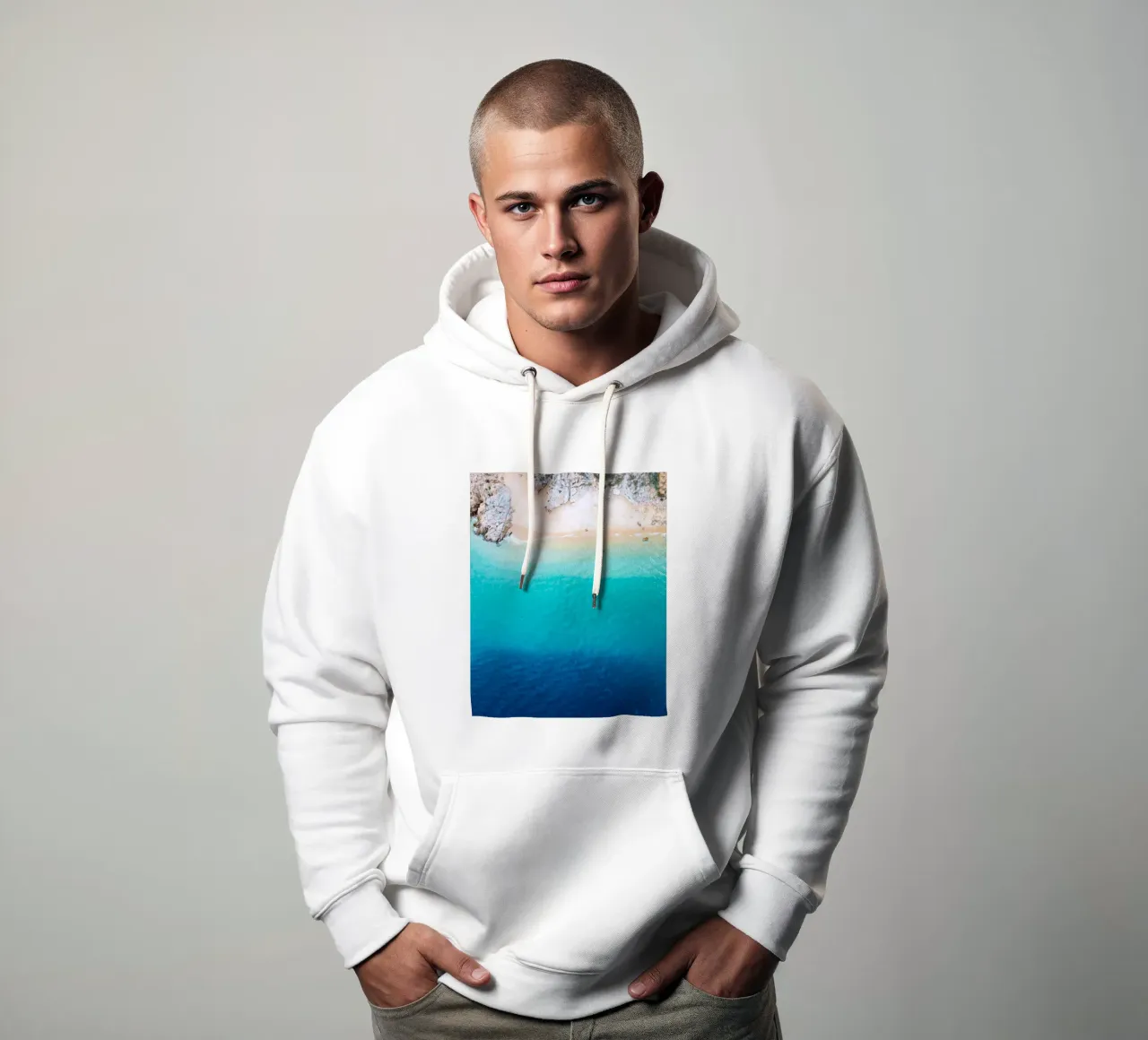 spiaggia oceano felpa con cappuccio da Earthly Visions