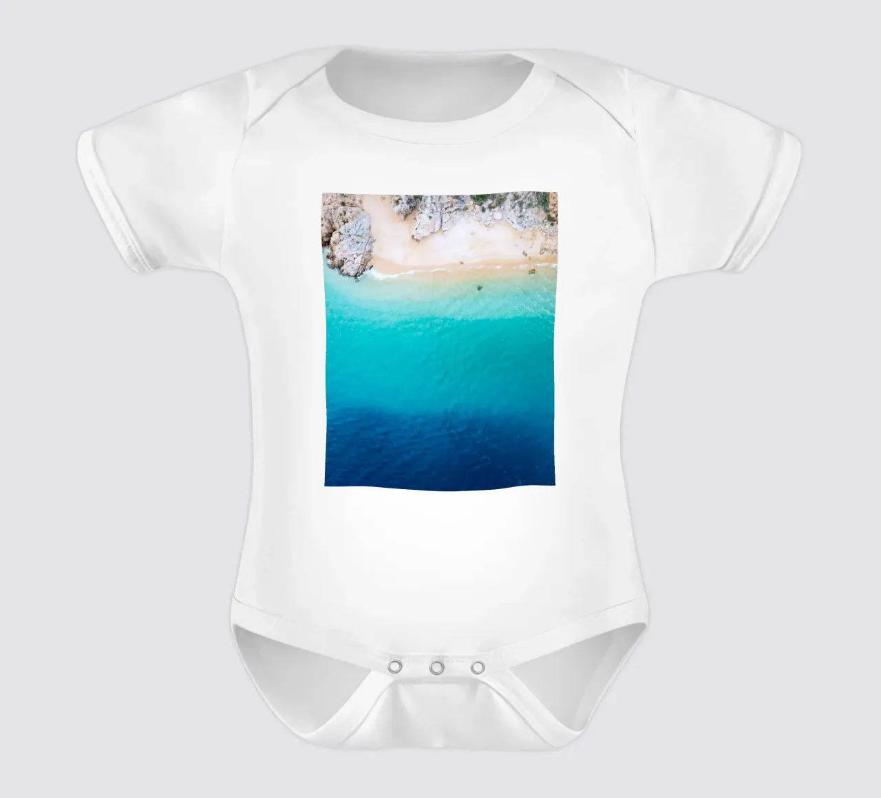 spiaggia oceano body neonato maniche corte da Earthly Visions