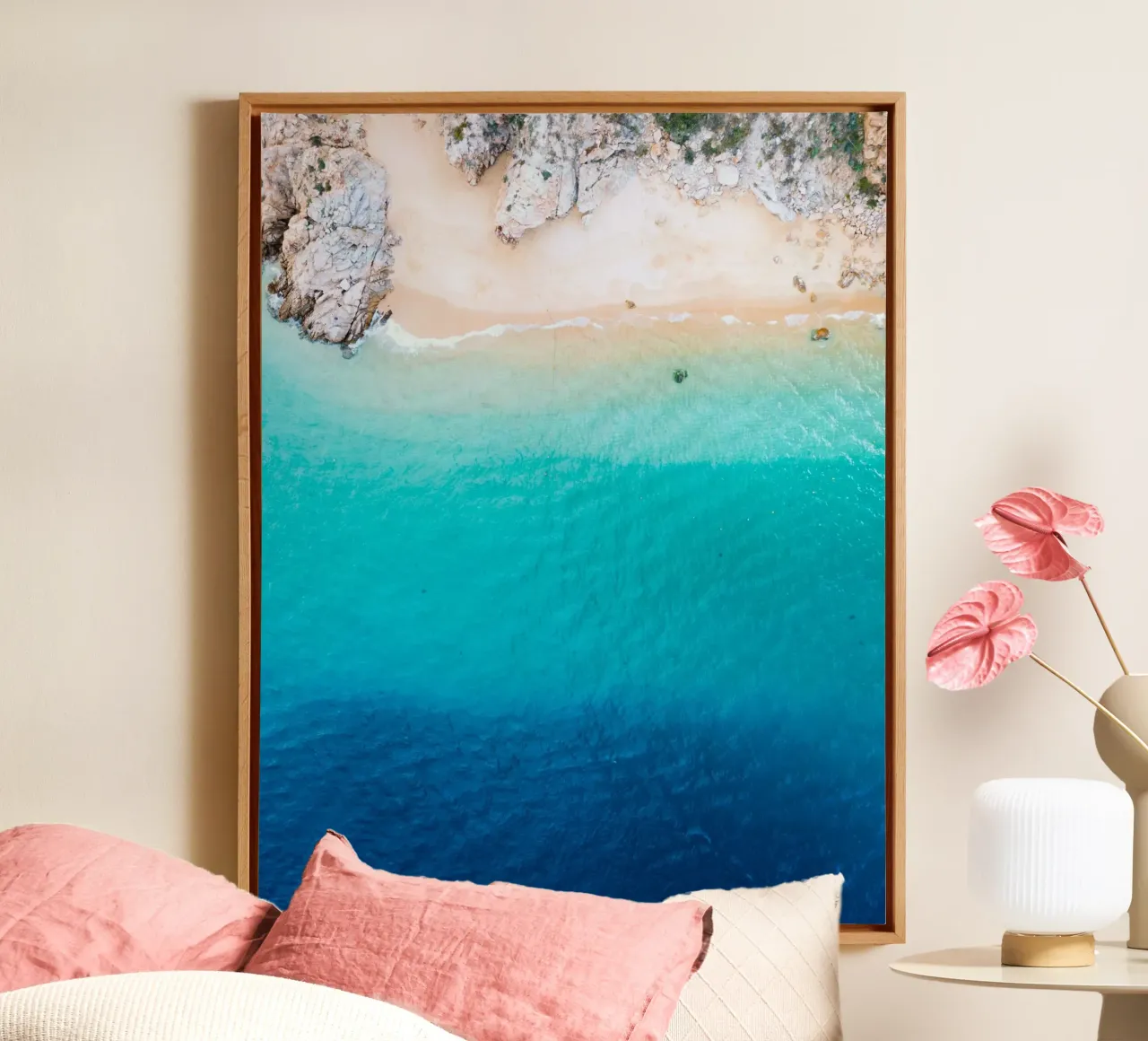 spiaggia oceano tela con Cornice a cassetta da Earthly Visions