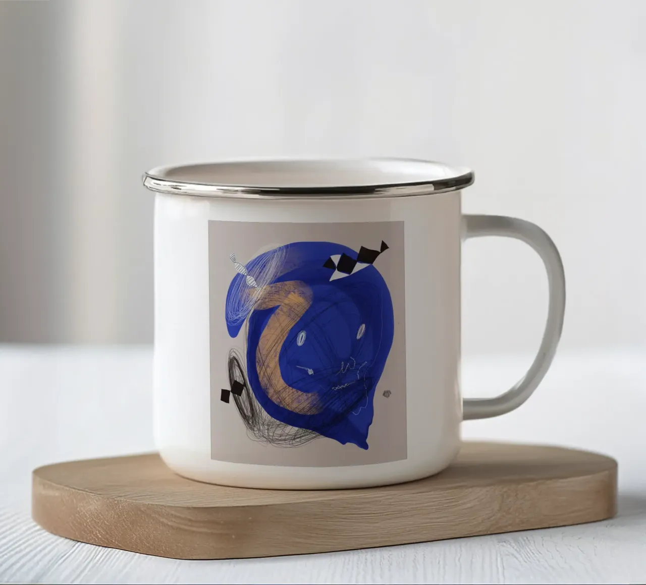 Composizione cosmica 04 tazza in smalto da Little Dean