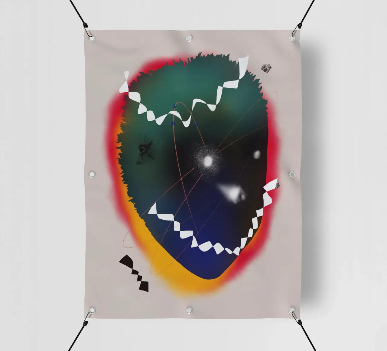 Composizione cosmica 05 telo in pvc da Little Dean