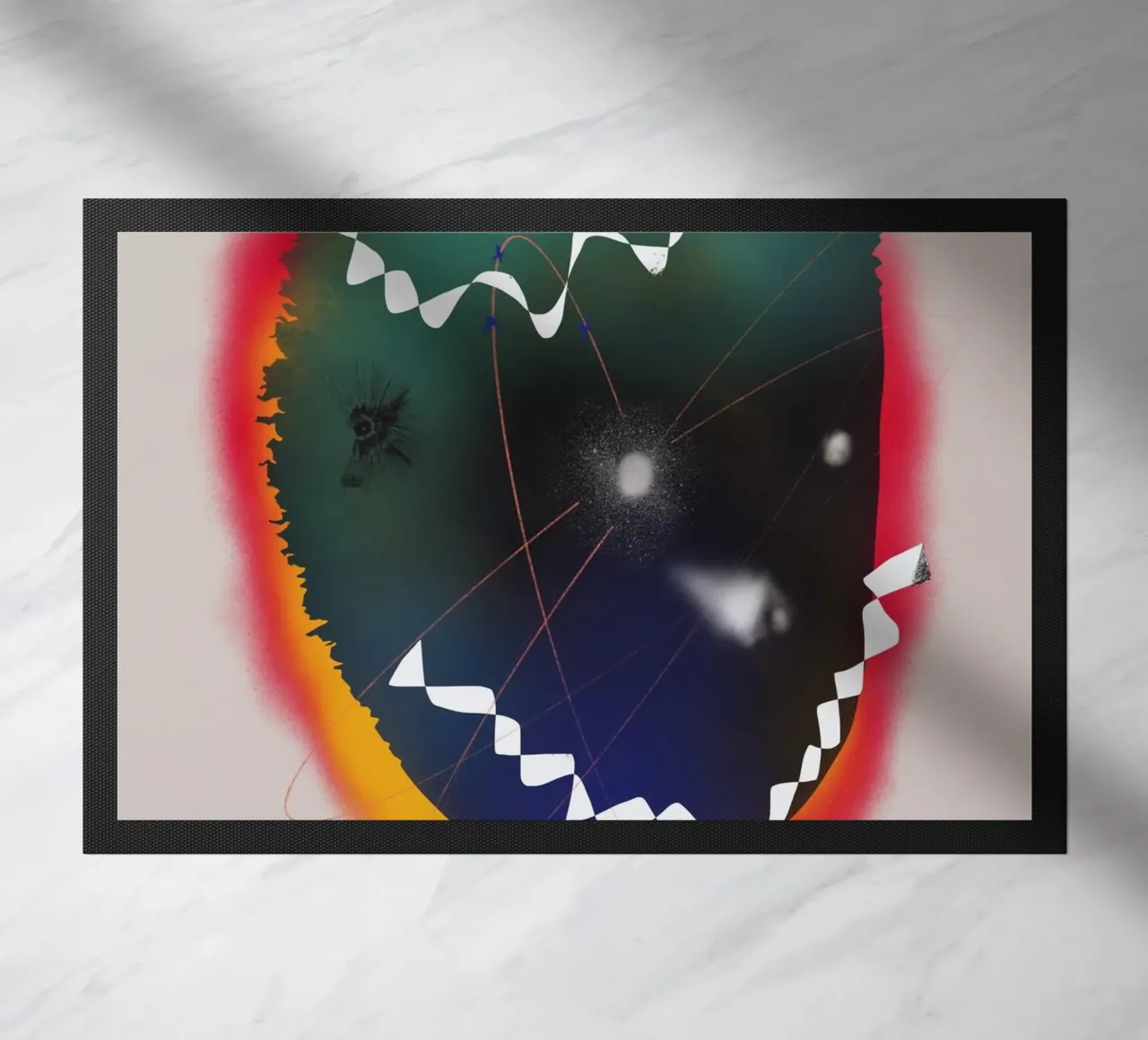 Cosmic composition 05 doormat by Little Dean
