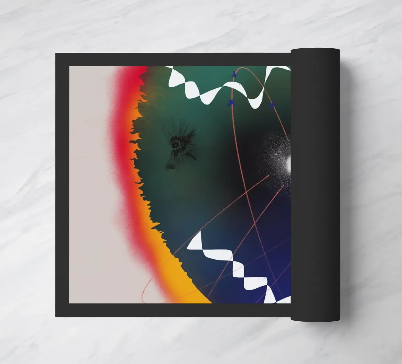 Cosmic composition 05 doormat by Little Dean