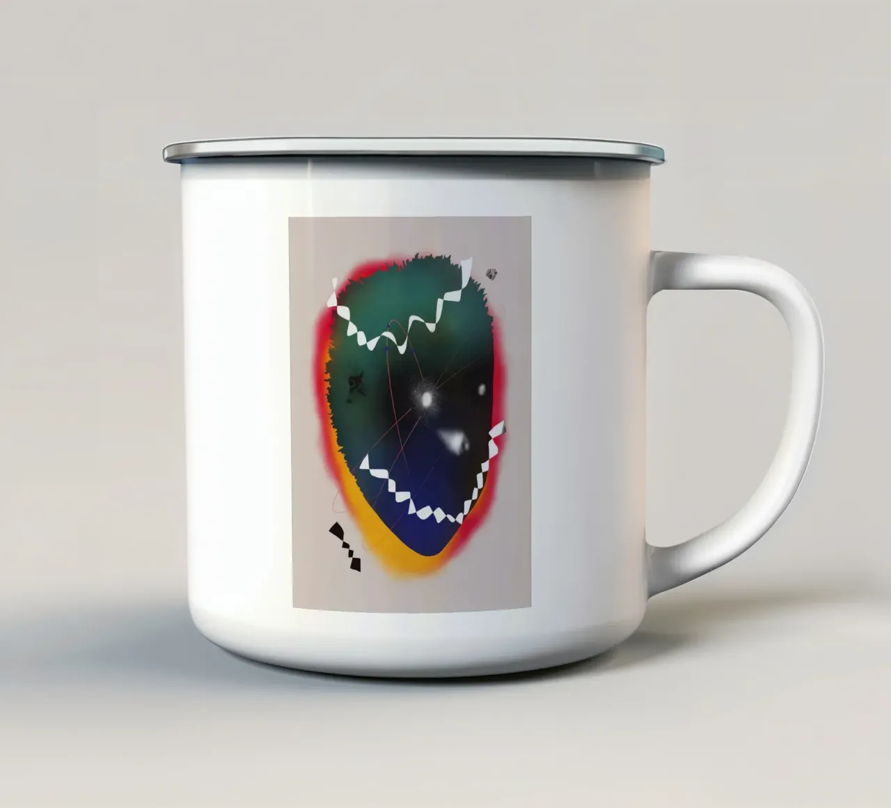 Composizione cosmica 05 tazza in smalto da Little Dean