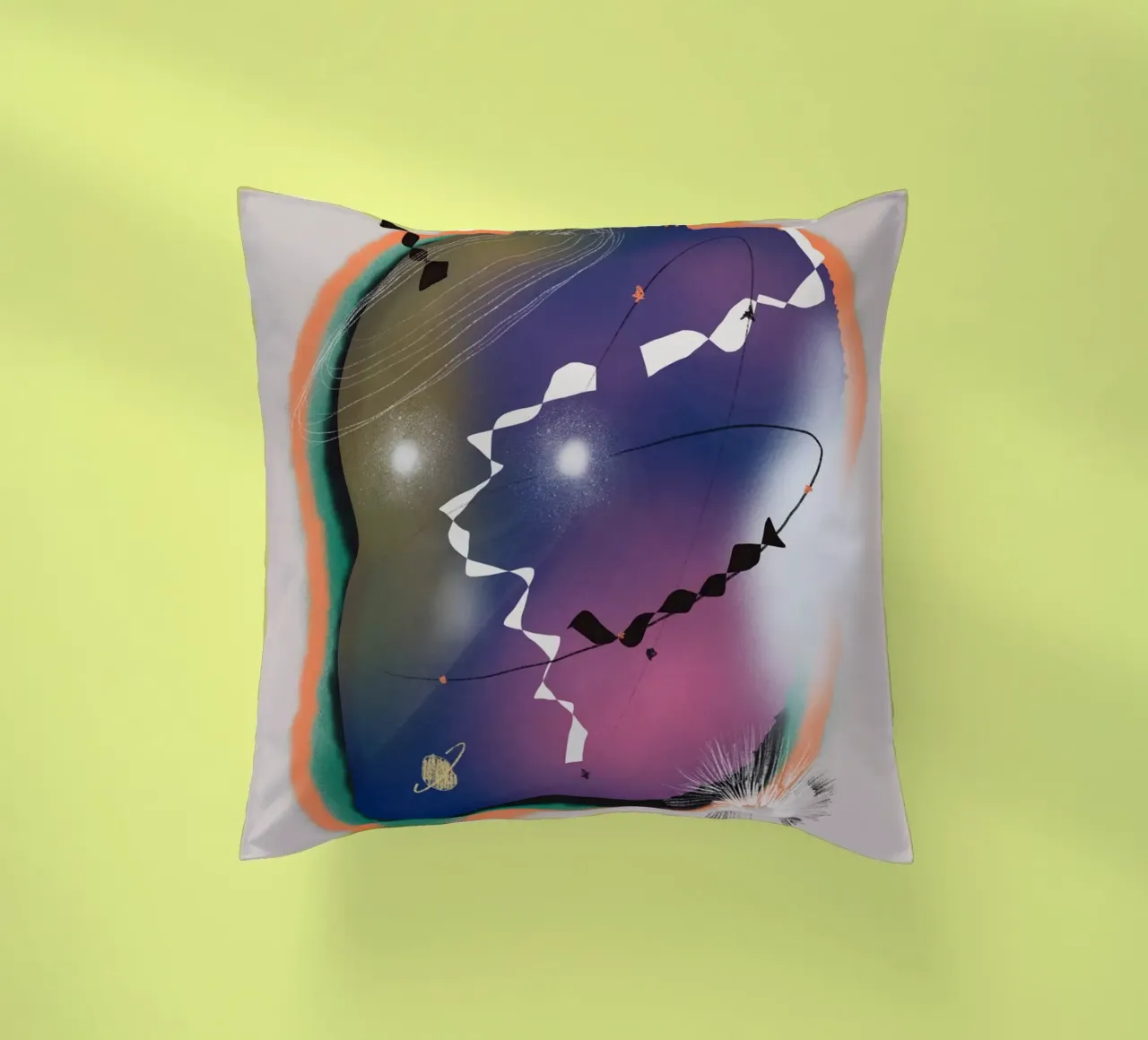 Composizione cosmica 06 cuscino da Little Dean