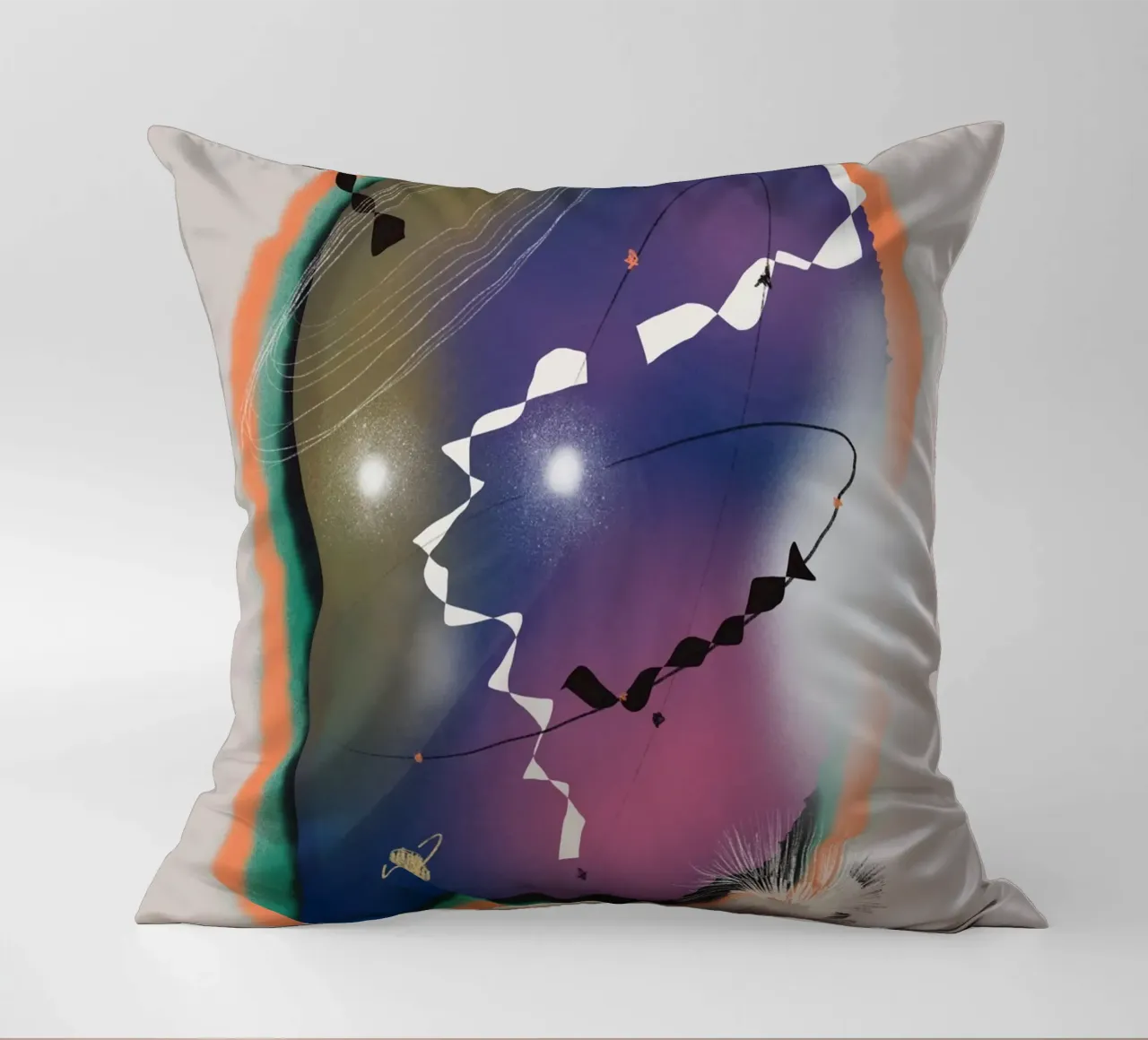 Composizione cosmica 06 cuscino da Little Dean