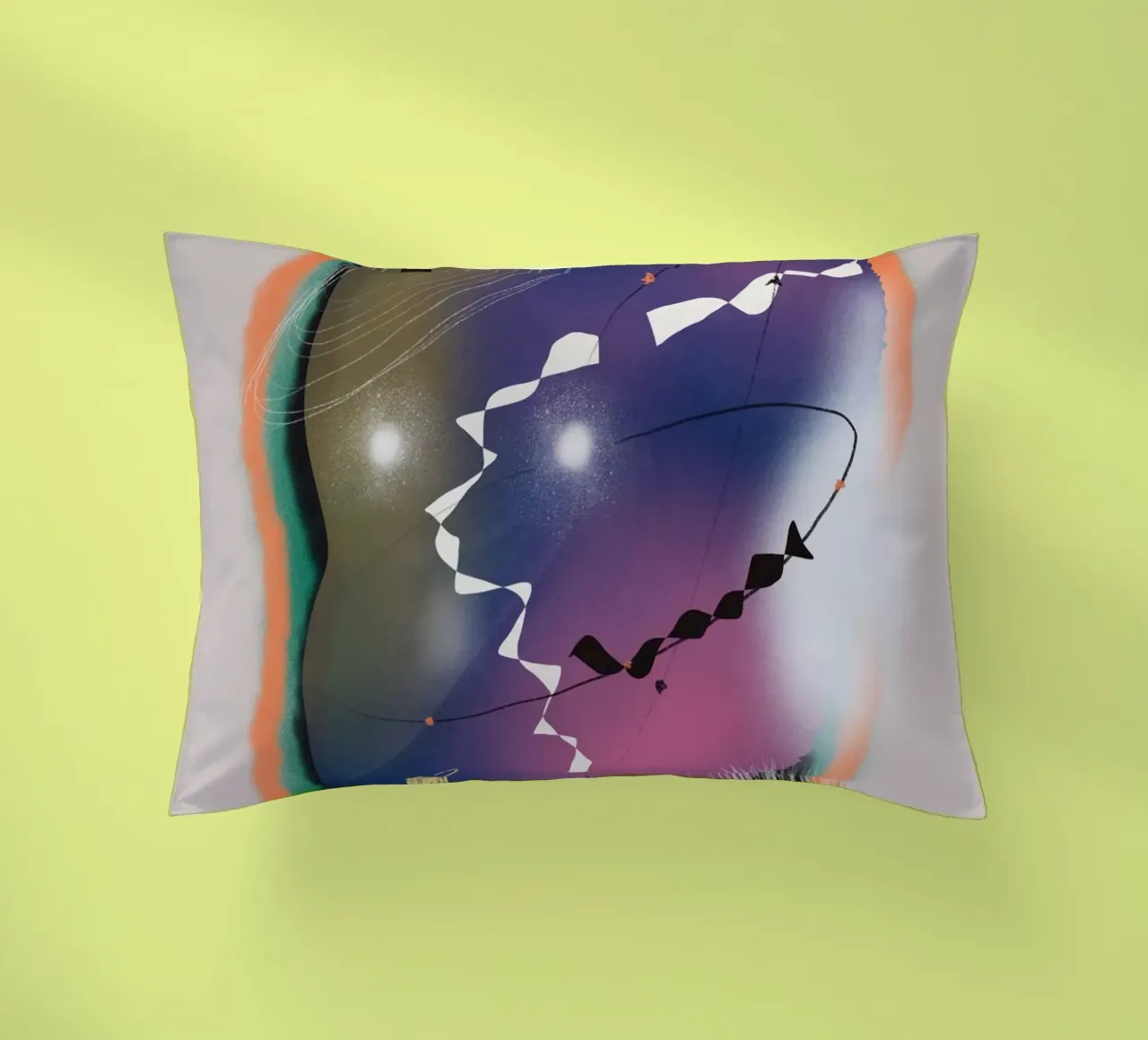 Composizione cosmica 06 cuscino da Little Dean