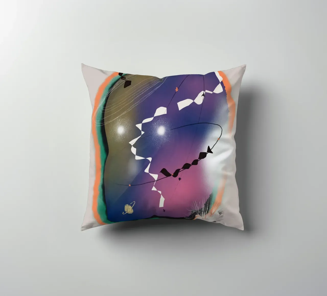 Composizione cosmica 06 cuscino da Little Dean