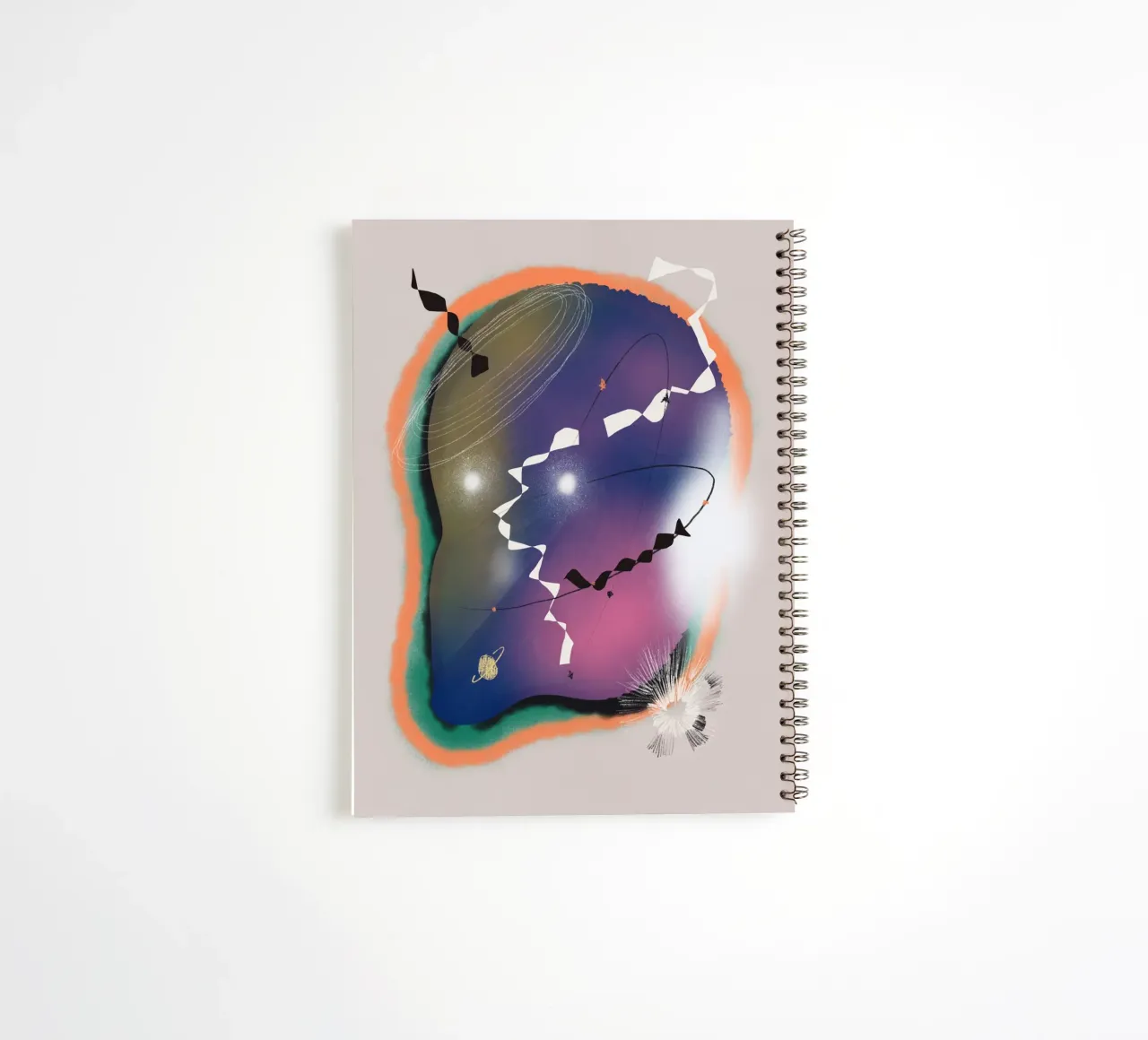 Cosmic composition 06 spiral notebook by Little Dean