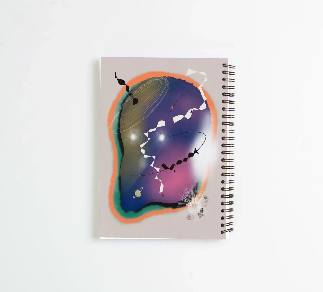 Cosmic composition 06 spiral notebook by Little Dean