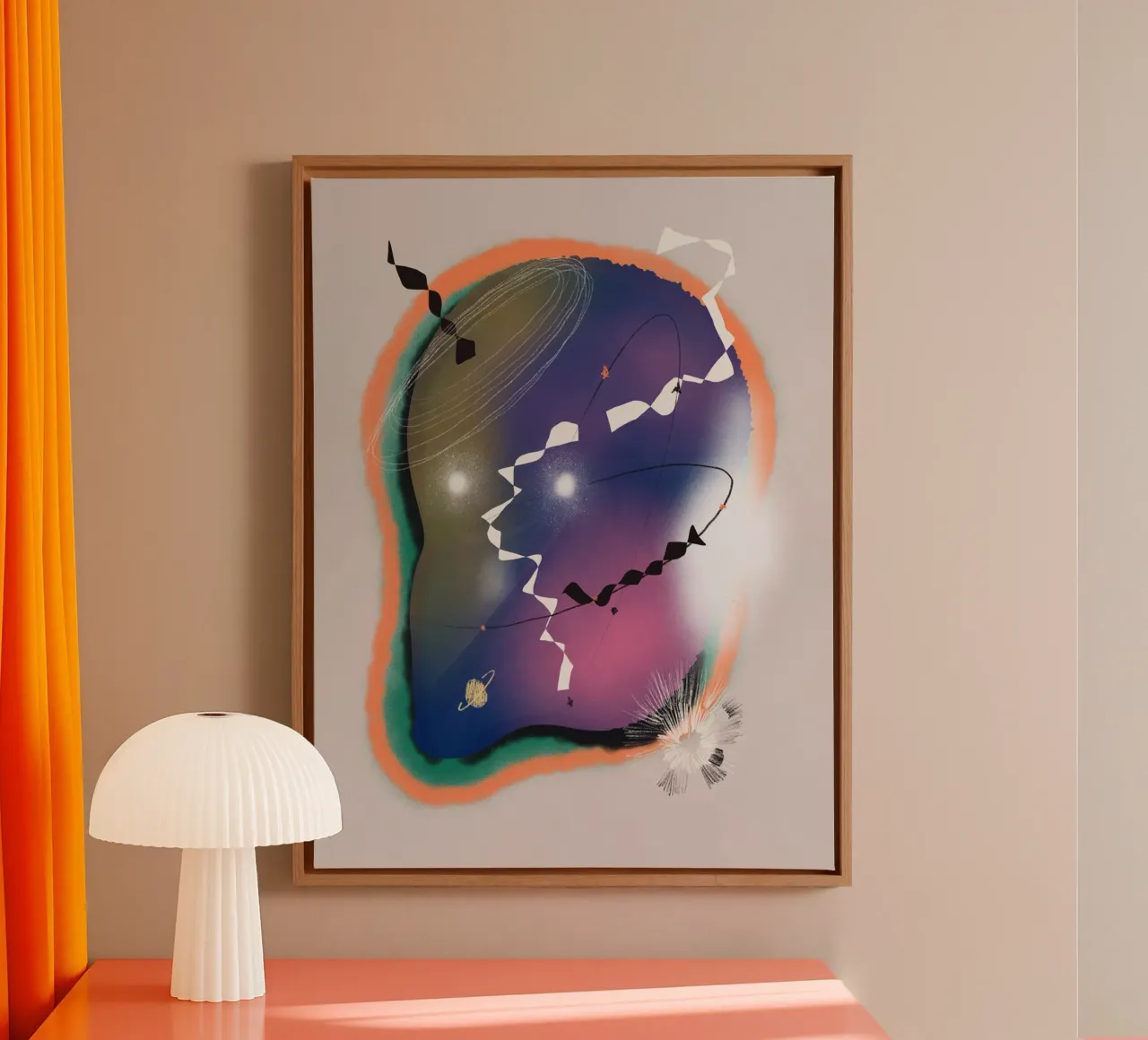 Cosmic composition 06 canvas by Little Dean