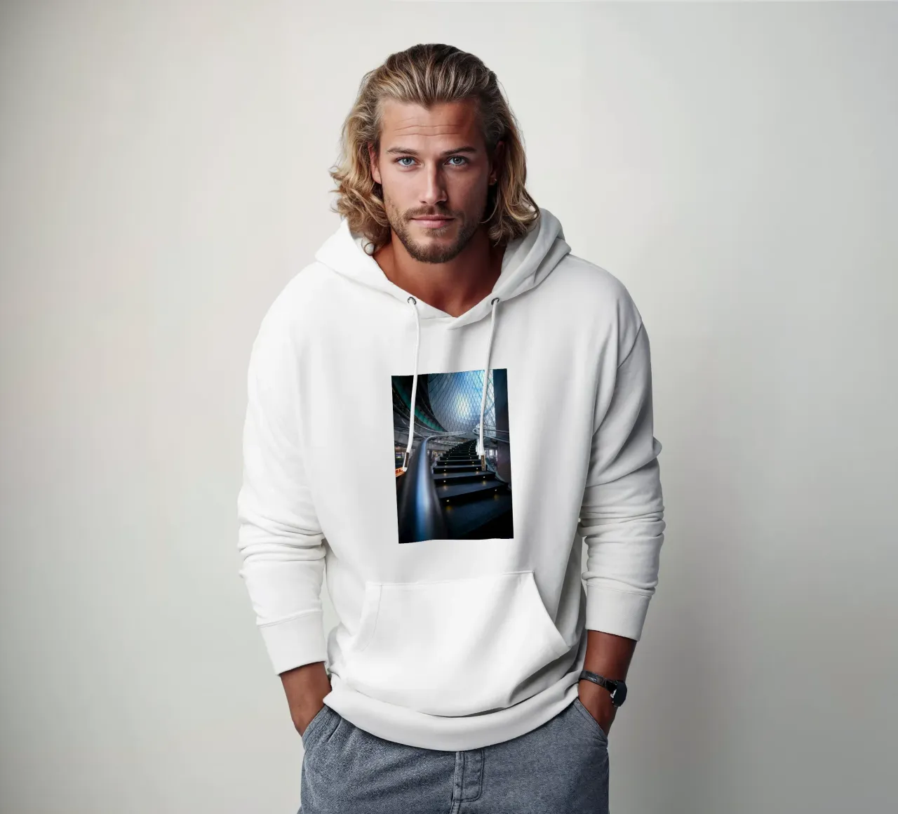 ringhiere in metallo per scale curve felpa con cappuccio da Earthly Visions