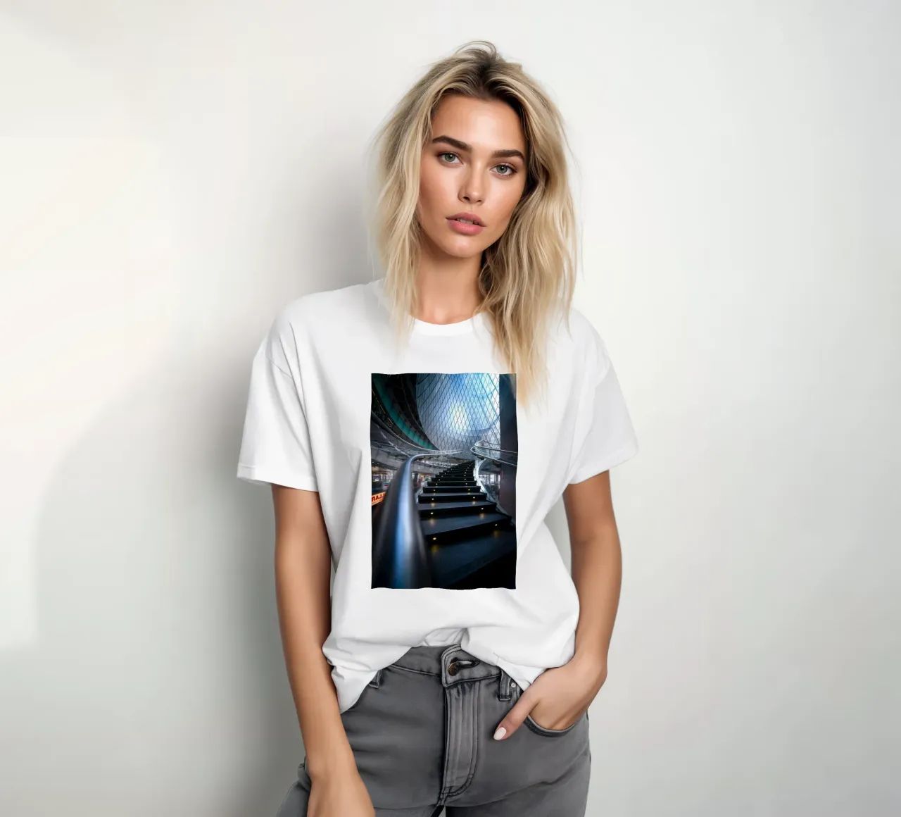 ringhiere in metallo per scale curve t-shirt da Earthly Visions