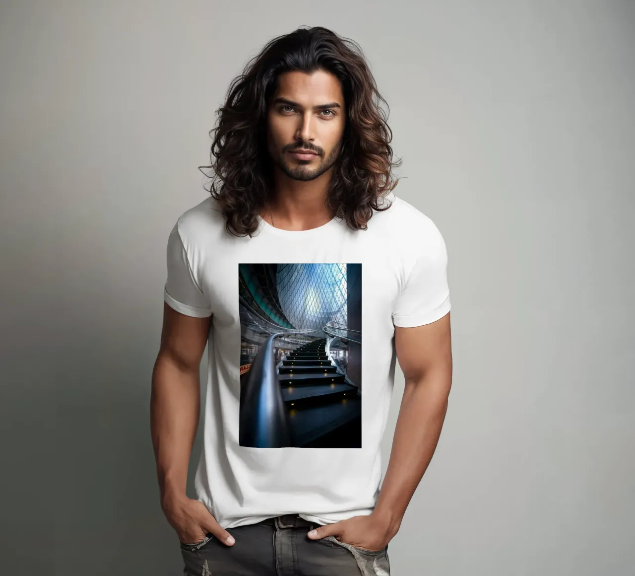 ringhiere in metallo per scale curve t-shirt da Earthly Visions