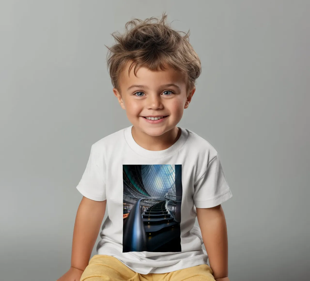 ringhiere in metallo per scale curve t-shirt bambini da Earthly Visions