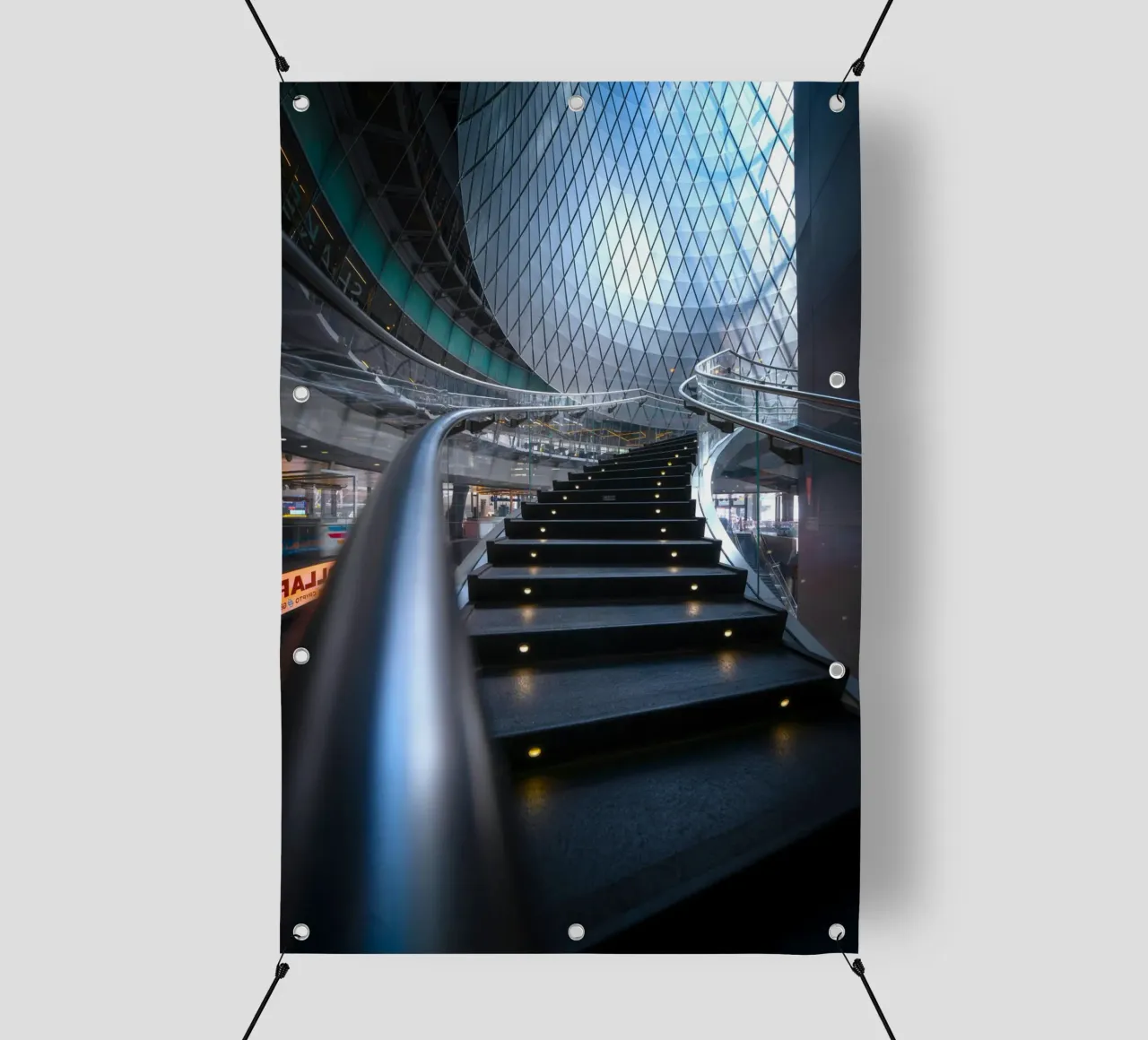 ringhiere in metallo per scale curve telo in pvc da Earthly Visions