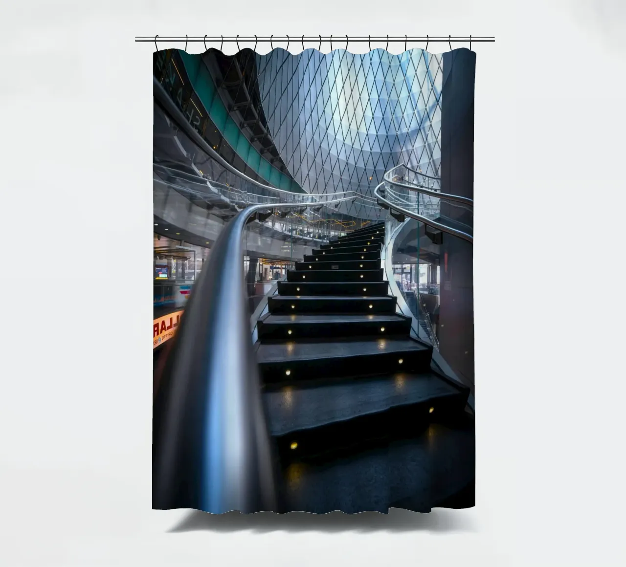 ringhiere in metallo per scale curve tenda da doccia da Earthly Visions