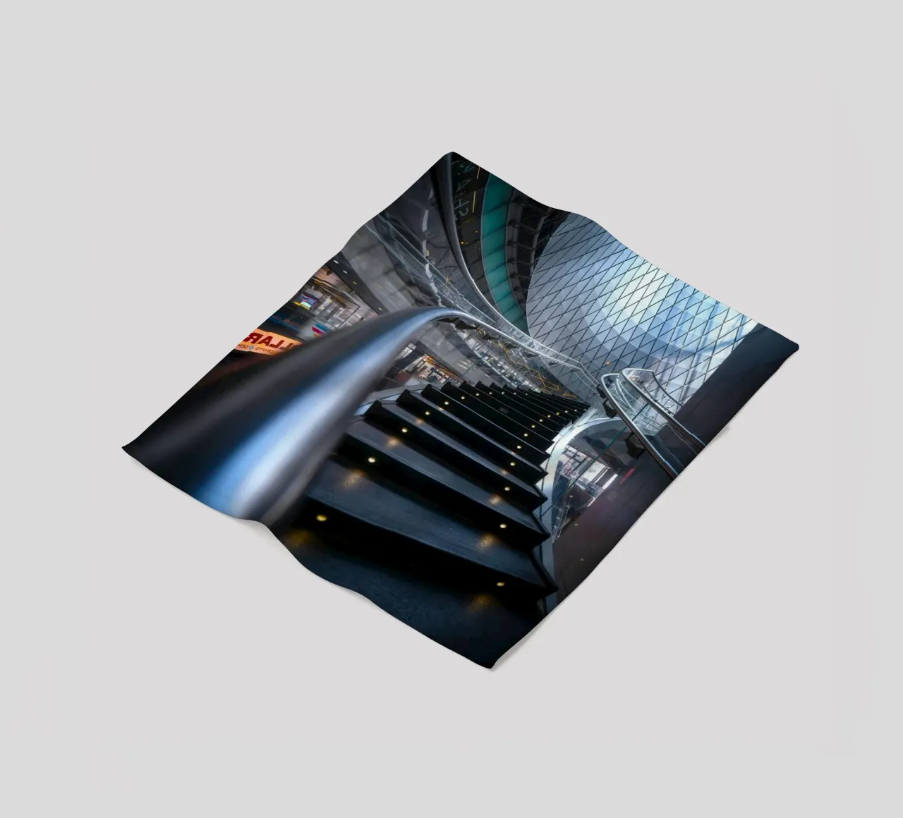 ringhiere in metallo per scale curve coperta in pile da Earthly Visions