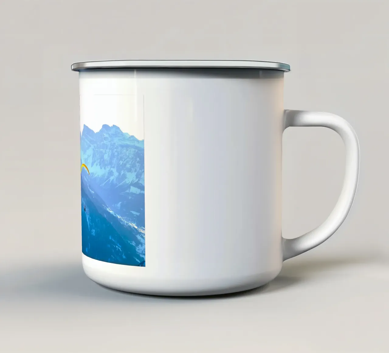 montagne neve tazza in smalto da Earthly Visions