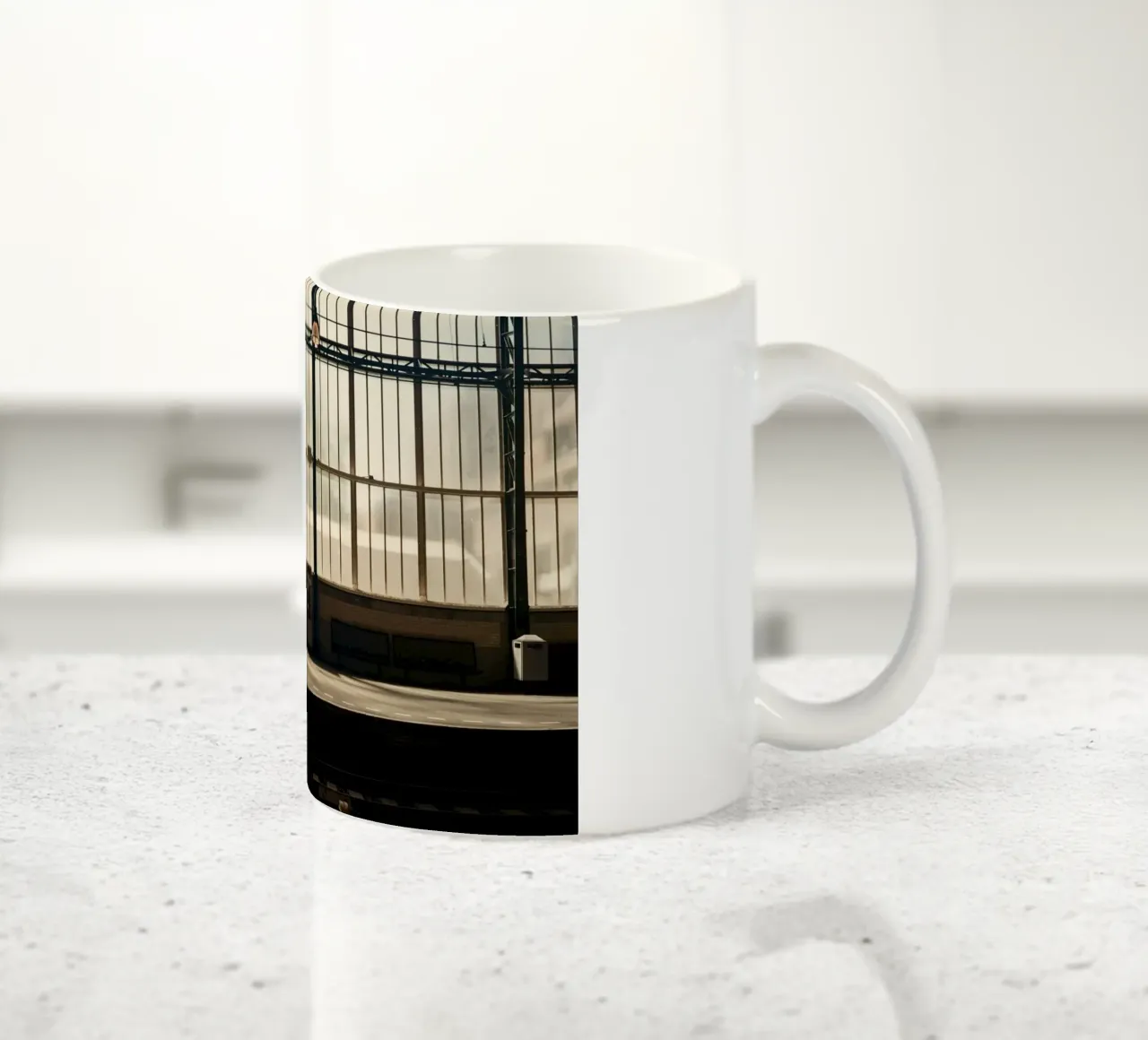 train station vending machine ceramic mug by Earthly Visions
