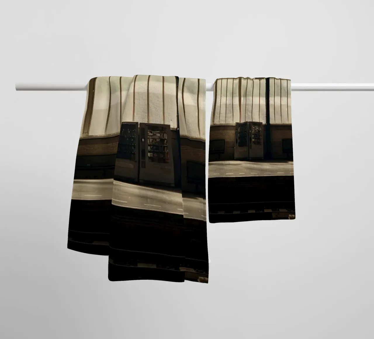 train station vending machine towel by Earthly Visions