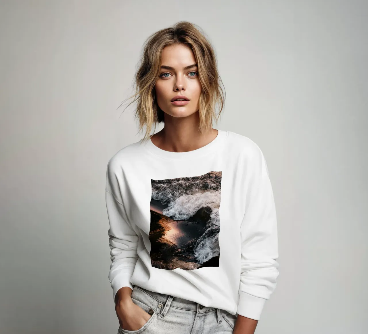 Wasserwellen Sweatshirt von Earthly Visions