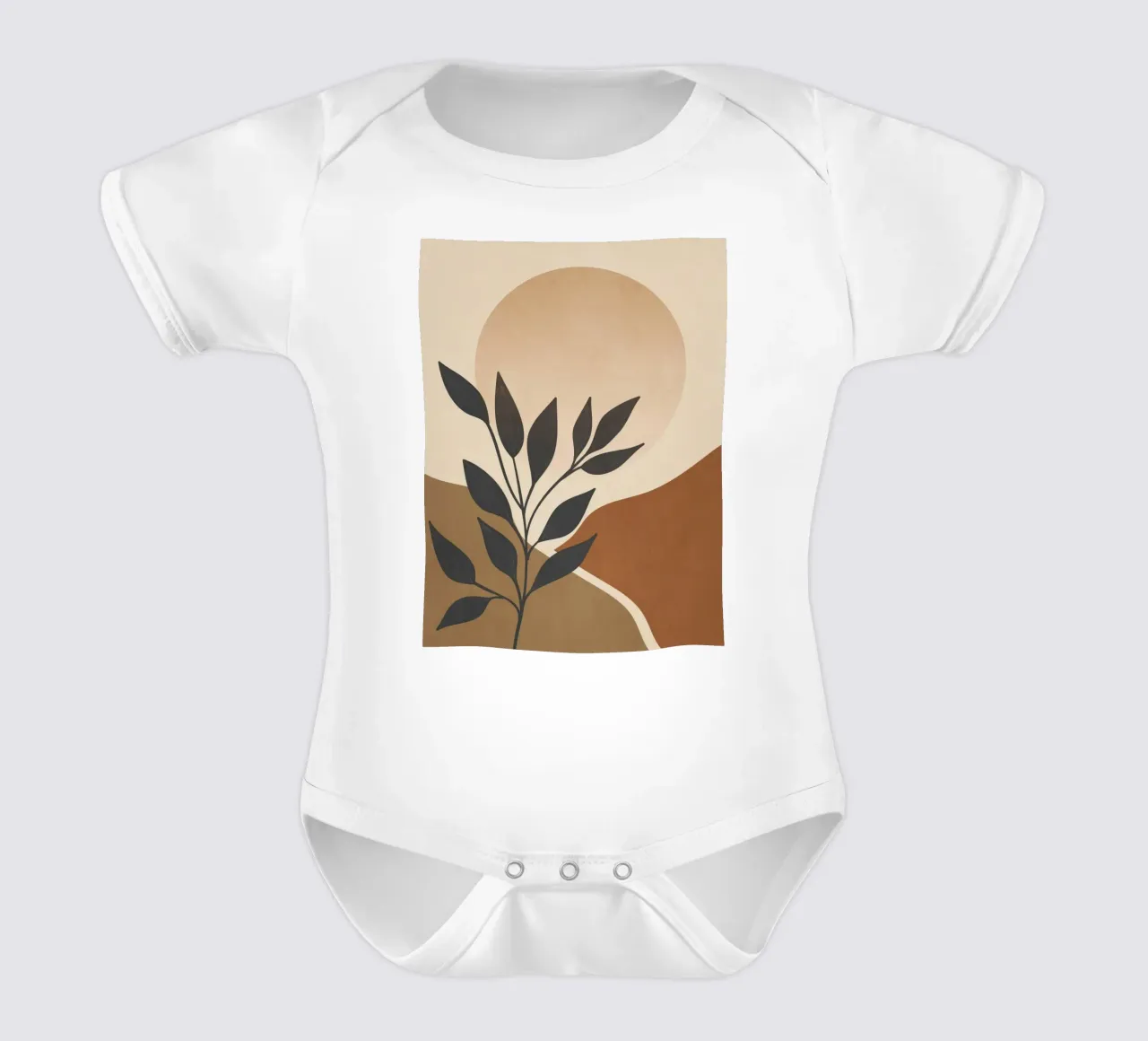 Sole botanico body neonato maniche corte da LeaDArt