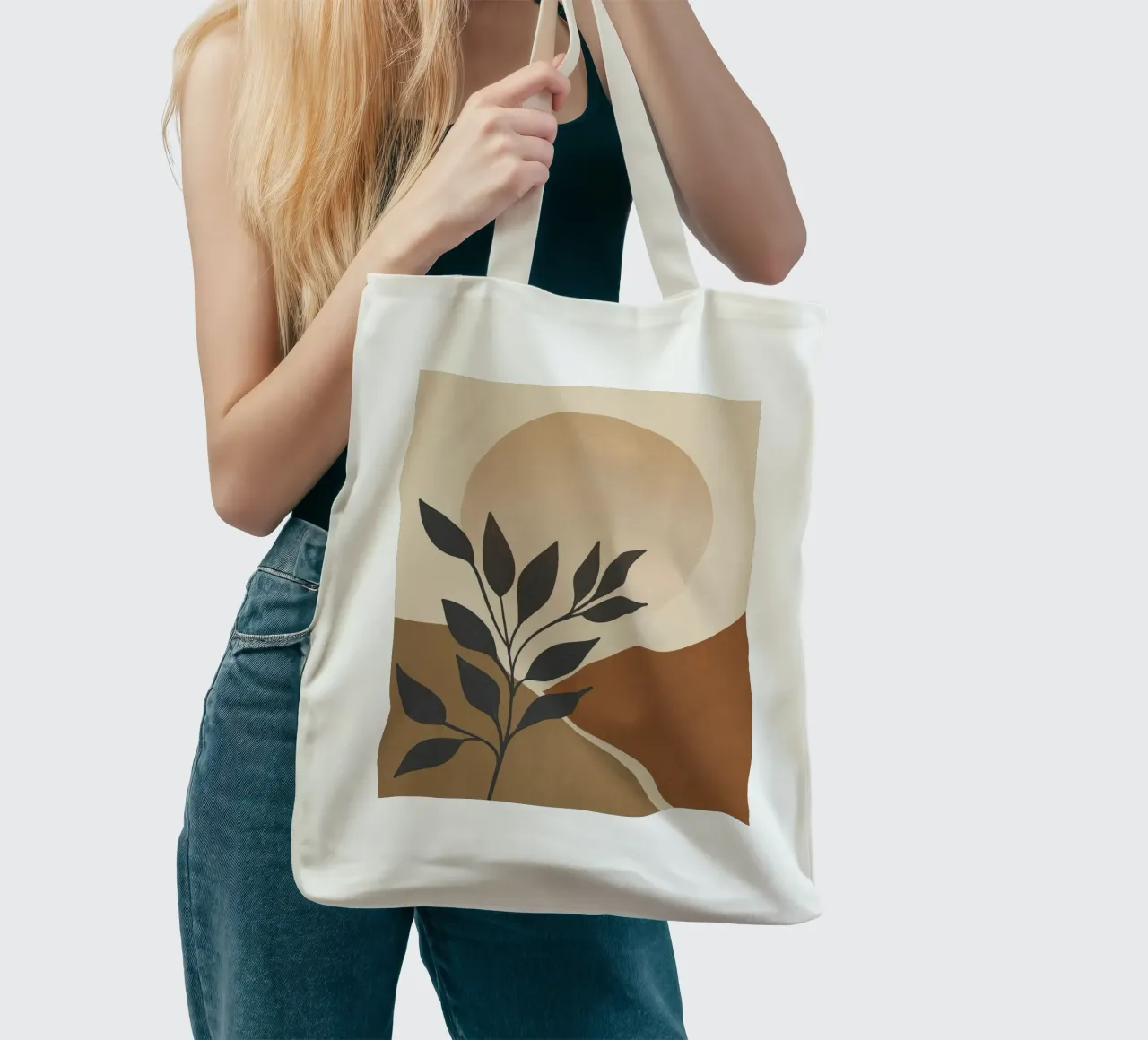 Sole botanico borsa in juta da LeaDArt