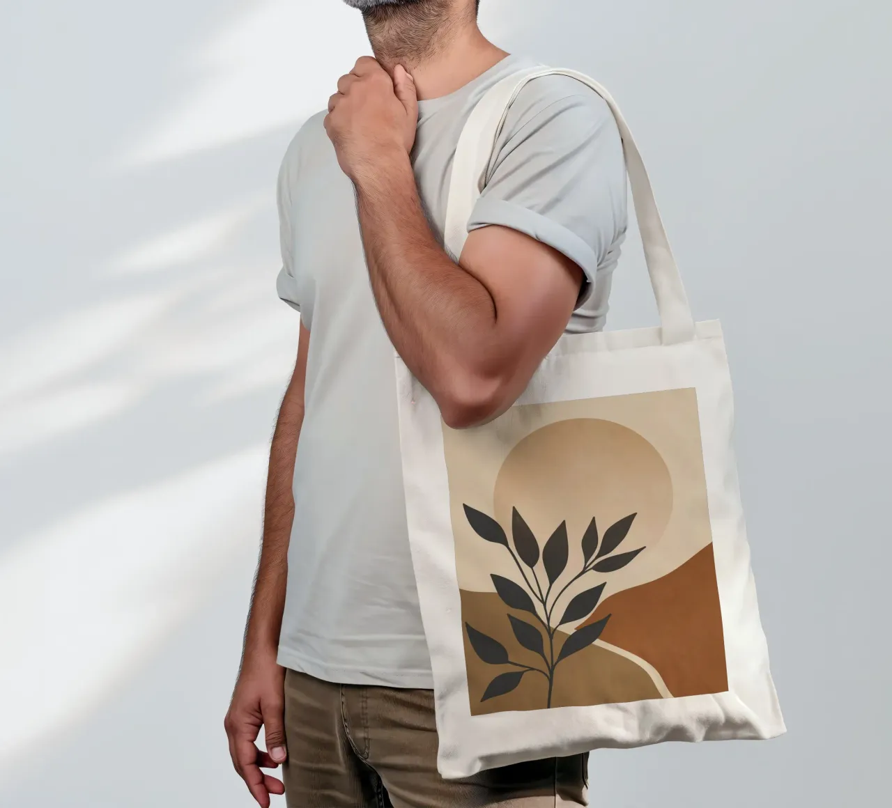 Sole botanico borsa in juta da LeaDArt