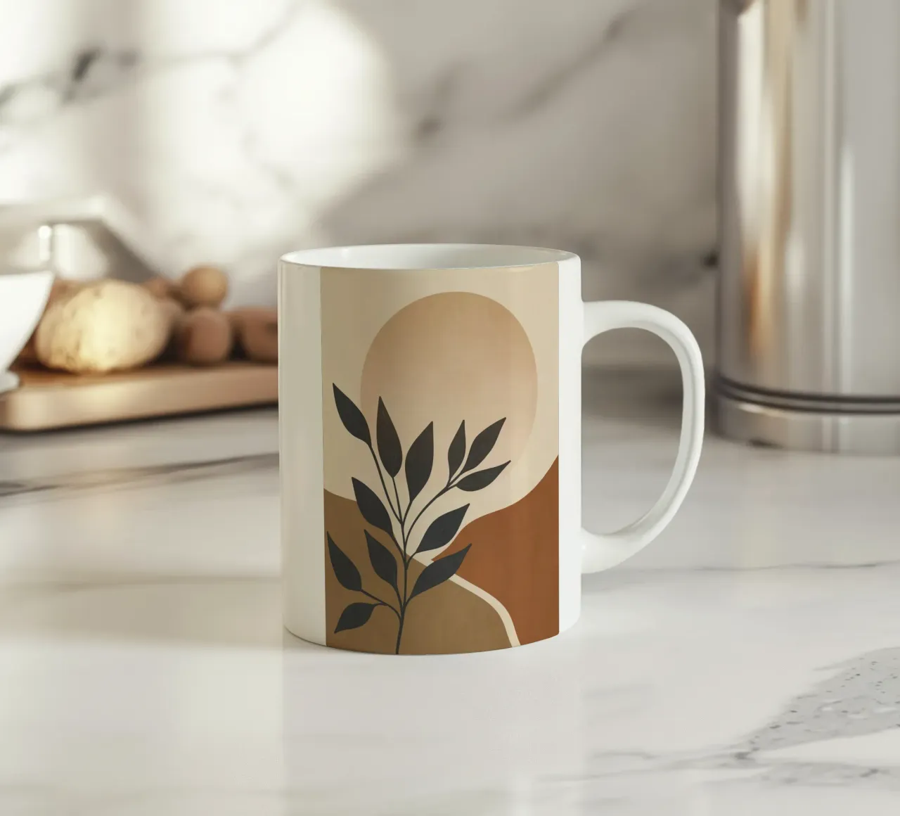 Sole botanico tazza in ceramica da LeaDArt