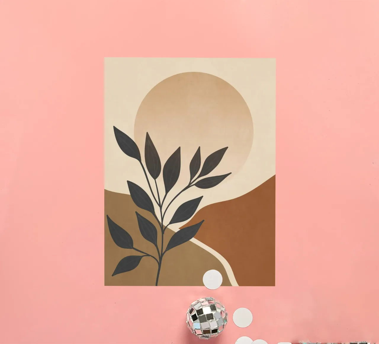 Sole botanico adesivo da LeaDArt