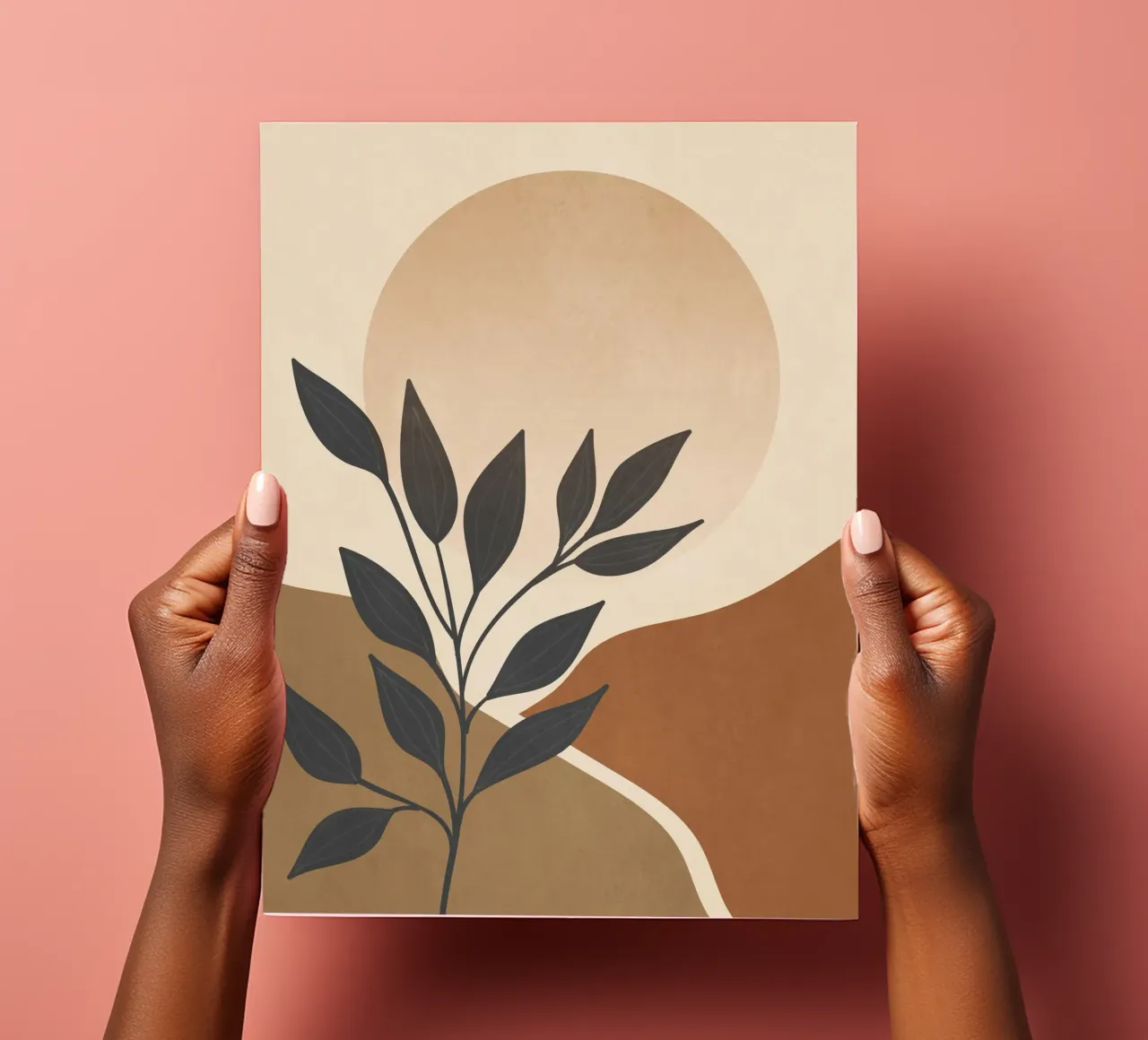 Sole botanico foglio adesivo da LeaDArt
