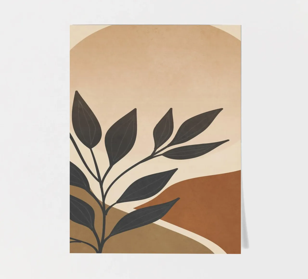 Sole botanico foglio adesivo da LeaDArt